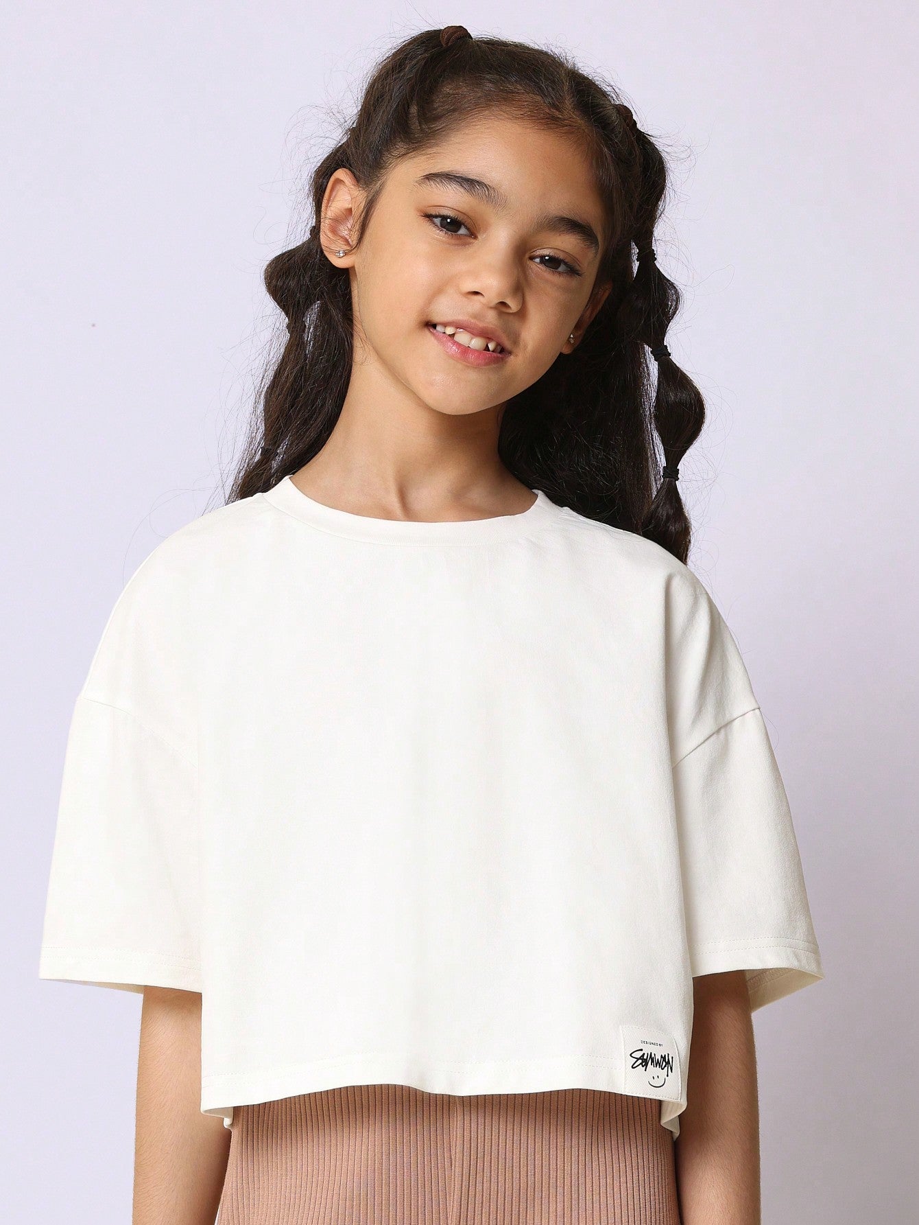 Tween Girls Everyday Boxy Crop Essential Tee