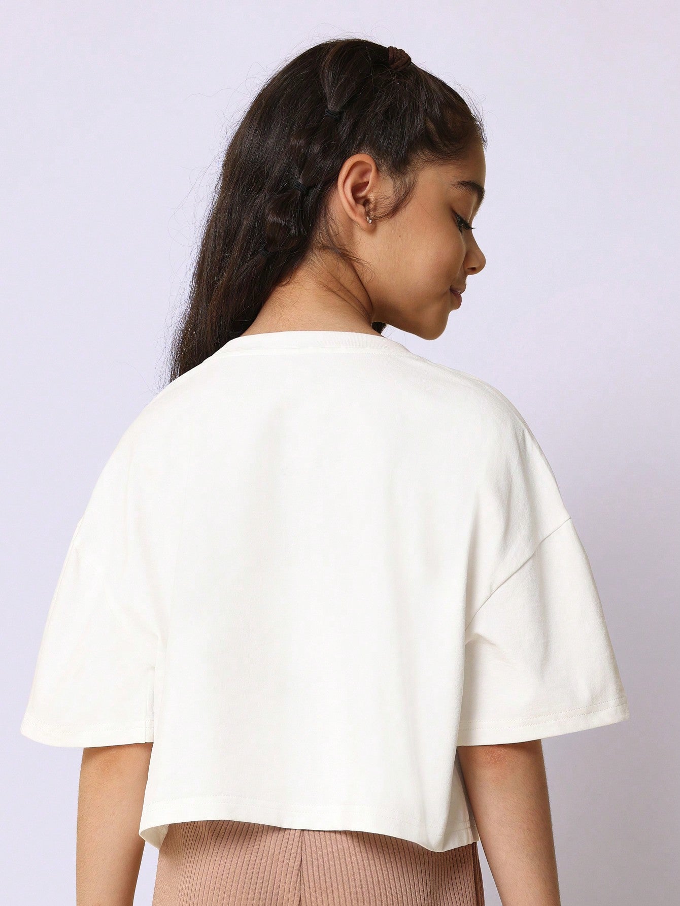 Tween Girls Everyday Boxy Crop Essential Tee