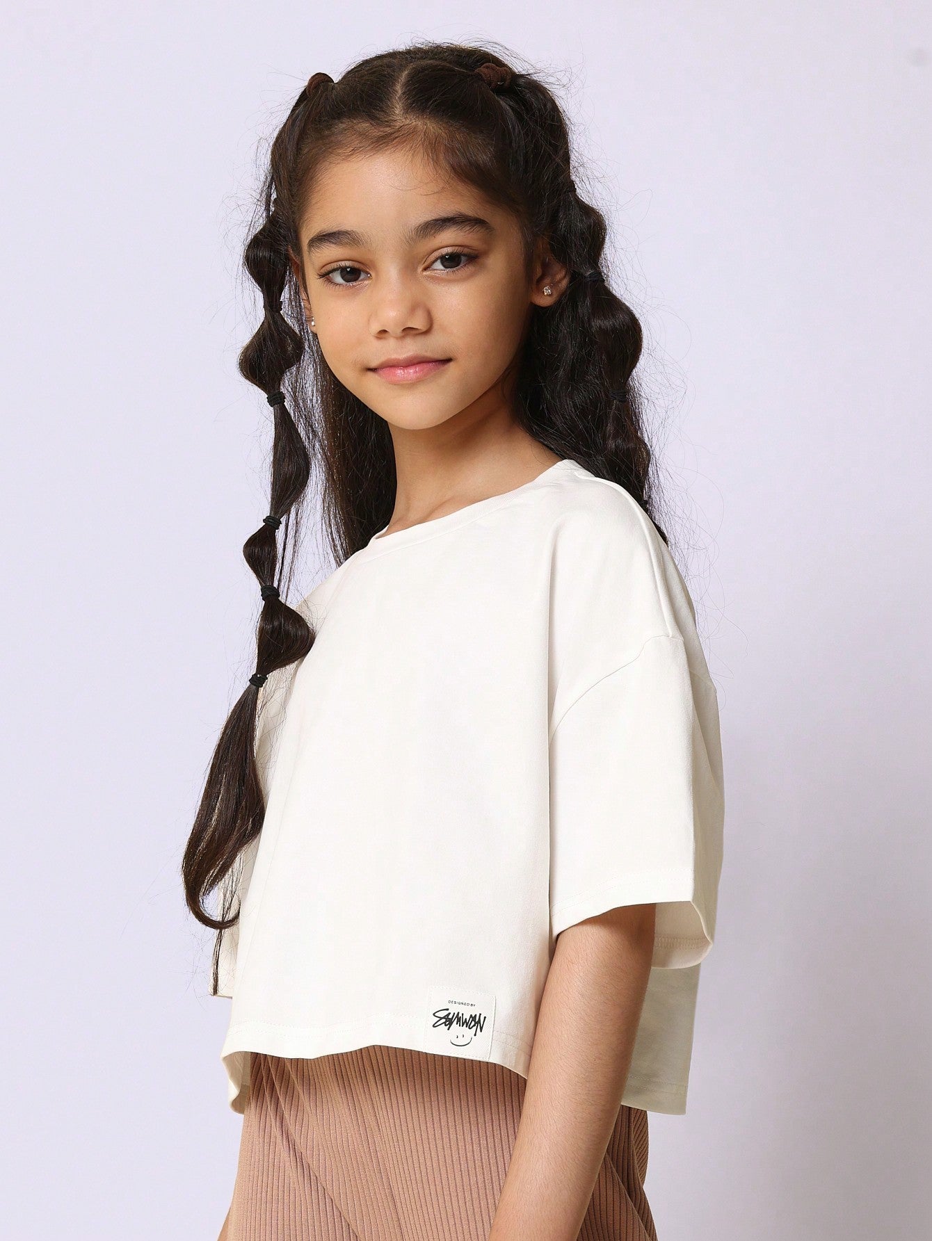 Tween Girls Everyday Boxy Crop Essential Tee