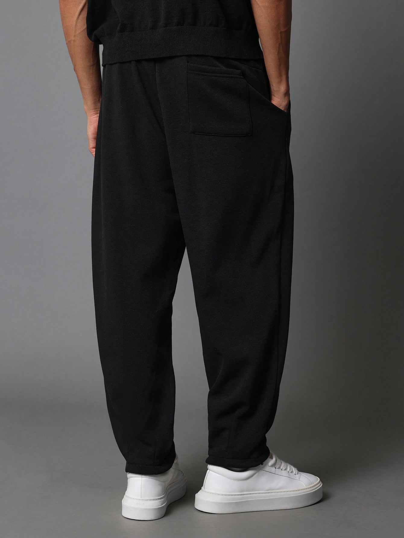 Loose Fit Baggy Jogger With Hem Pleats