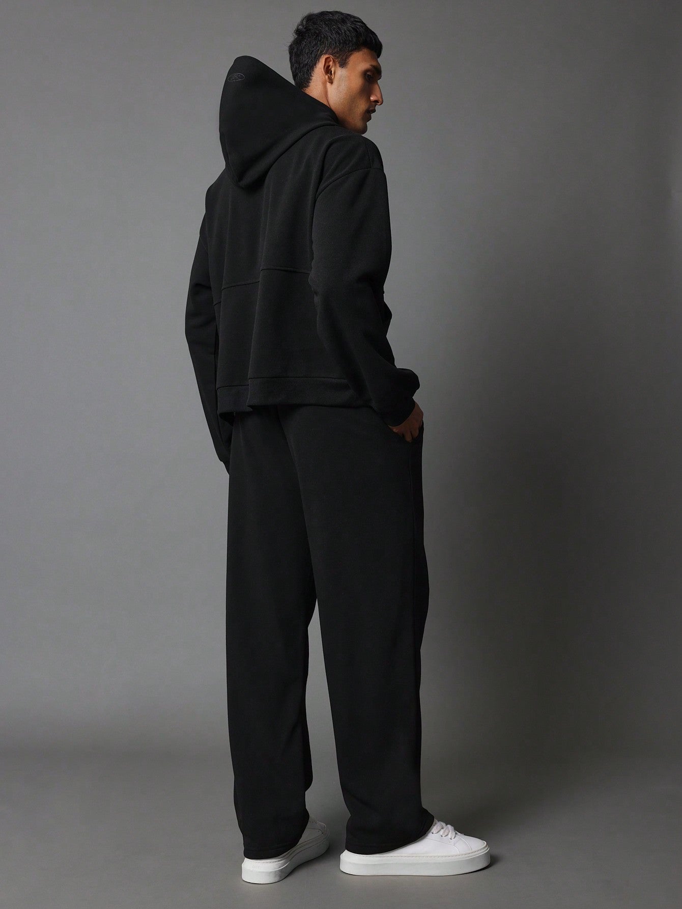 Overhead Hoodie With Kangaroo Pocket And Drop Crotch Jogger 2 Piece Set