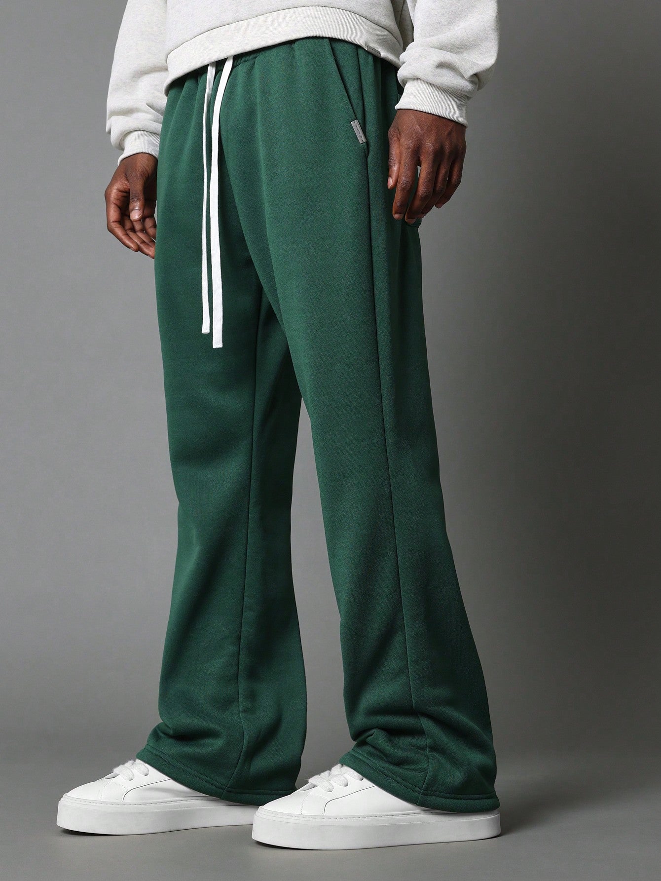 Flare Fit Sweatpants With Drawcords