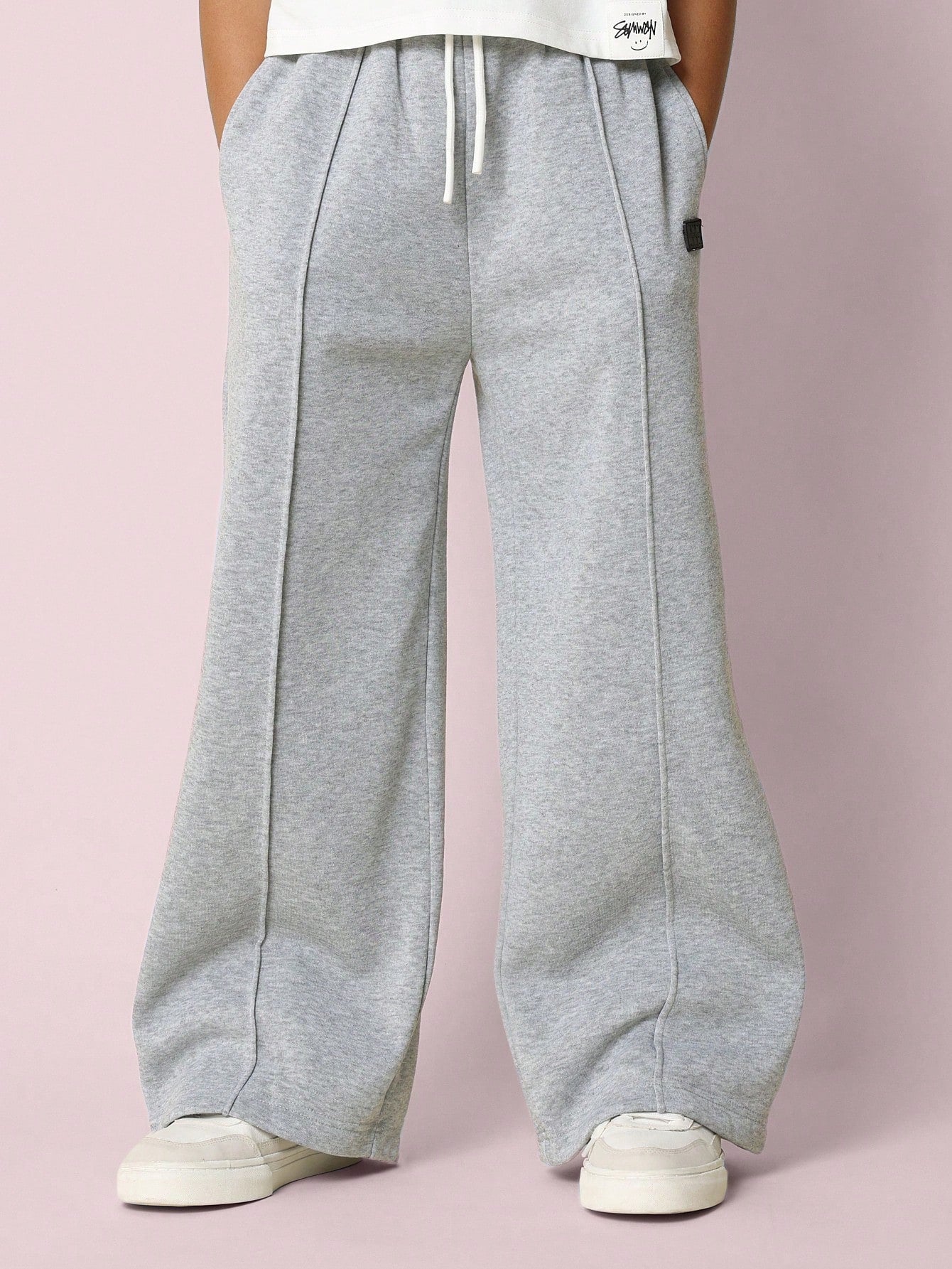 Tween Girls Comfy Wide Leg Pintuck Essential Sweatpants