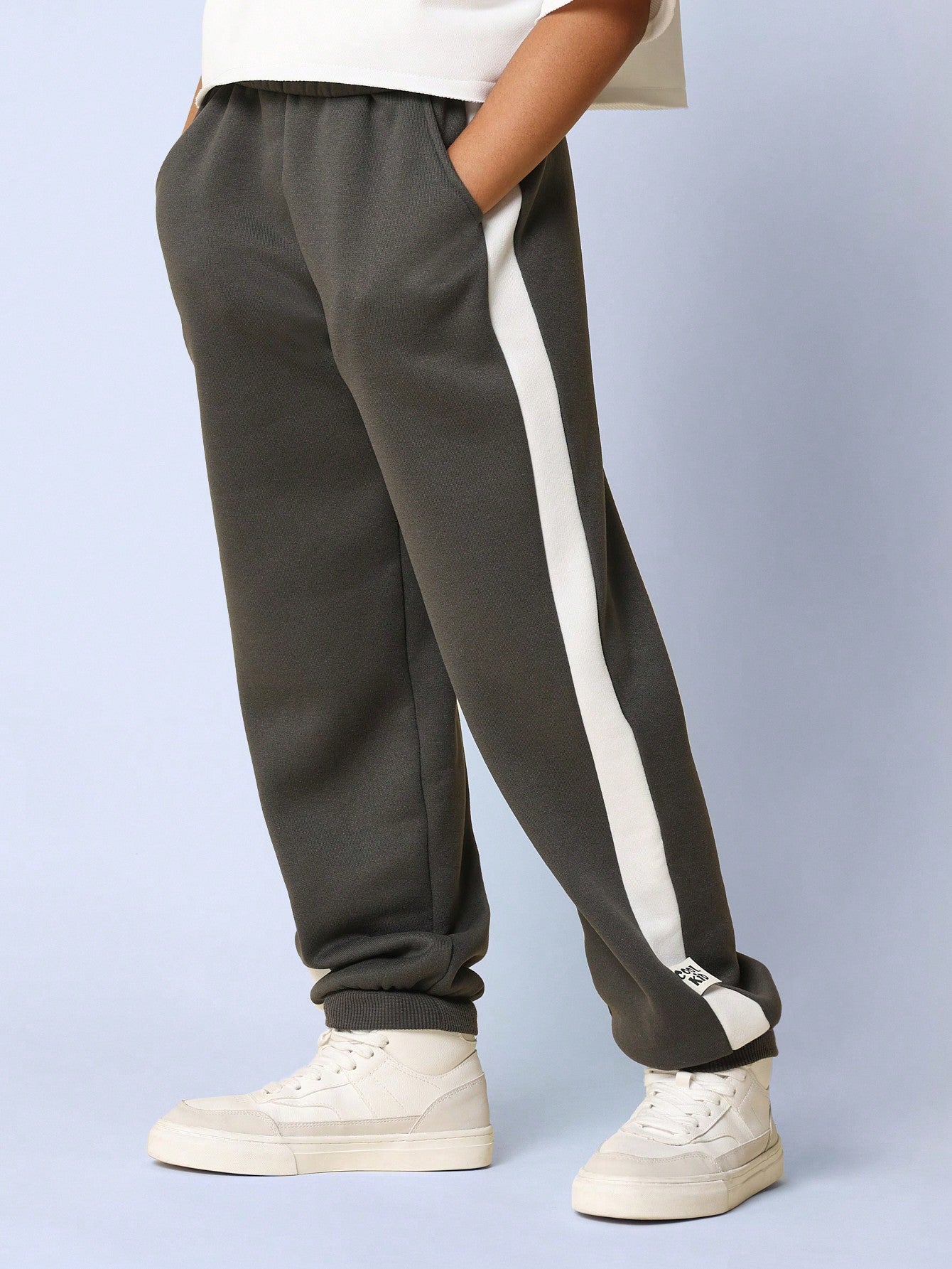 Tween Girls Comfy Slim Fit Side Panel Essential Jogger