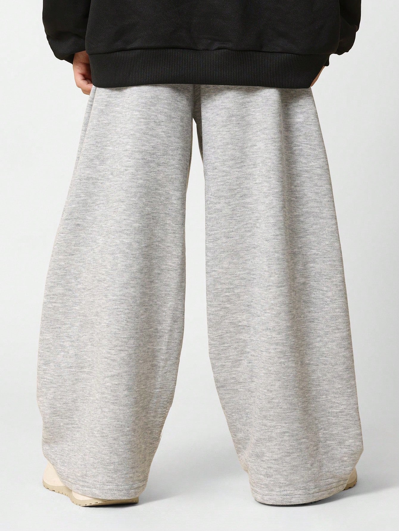 Tween Boys Comfy Grey Marl Drop Crotch Cargo Essential Sweatpants