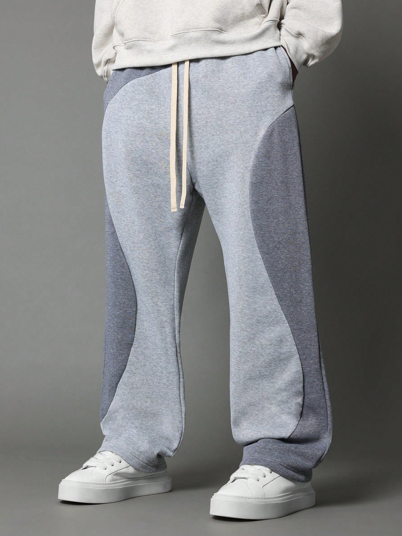 Straight Fit Colour Block Curved Panel Jogger