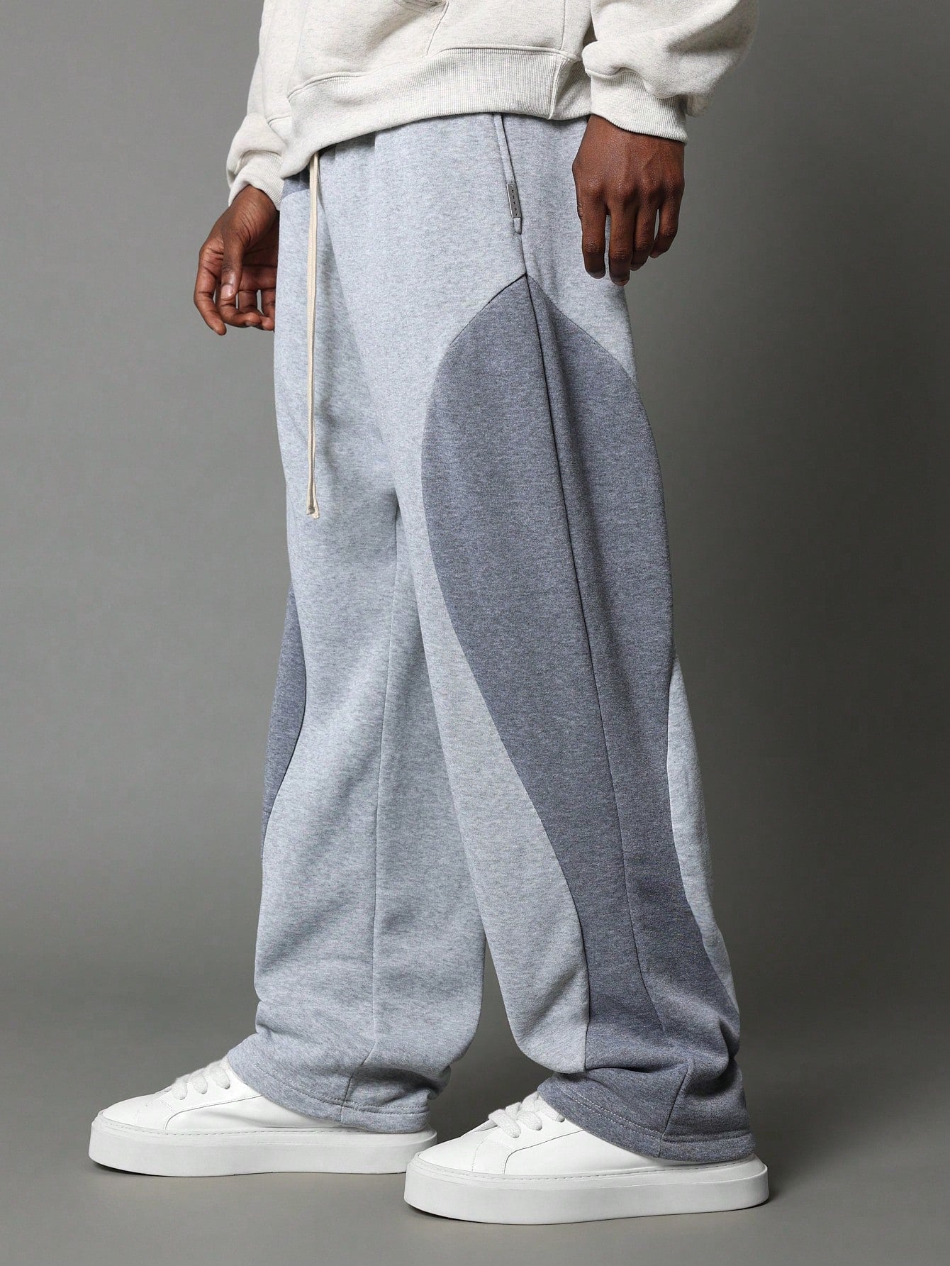 Straight Fit Colour Block Curved Panel Jogger