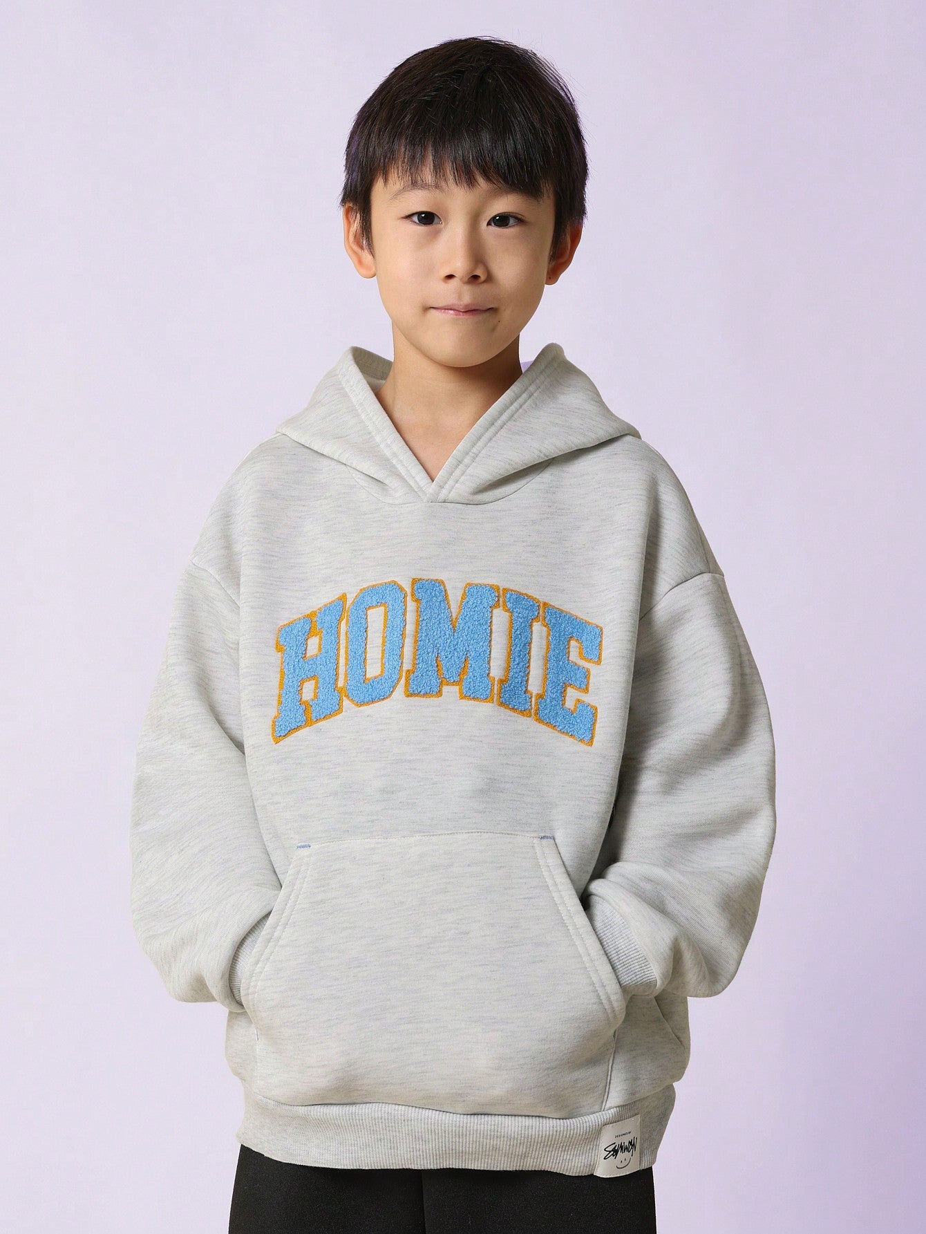 Tween Boys Comfy Regular Fit Overhead Hoodie With Towel Applique