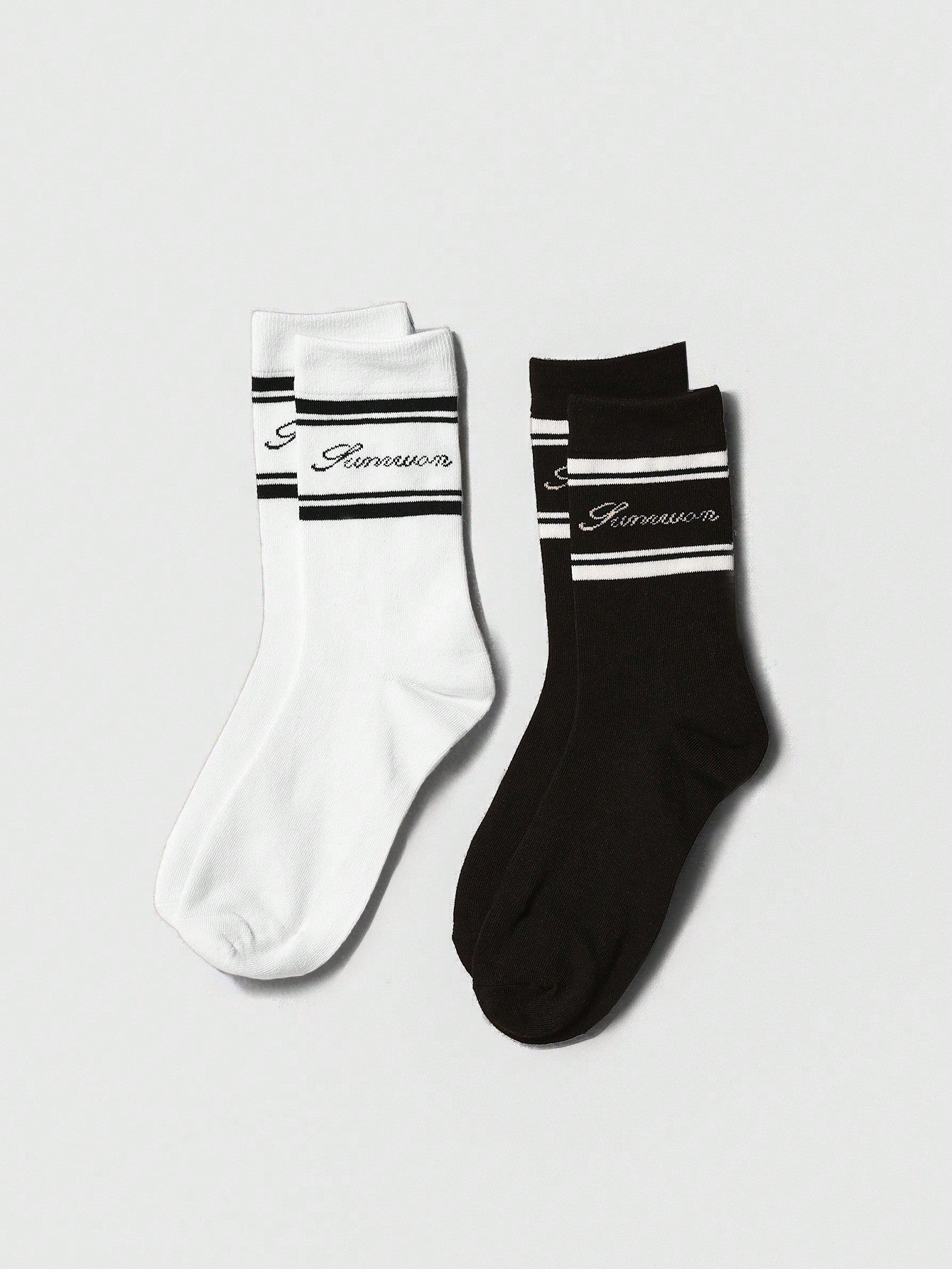 2 Pack Stripe Essential Socks