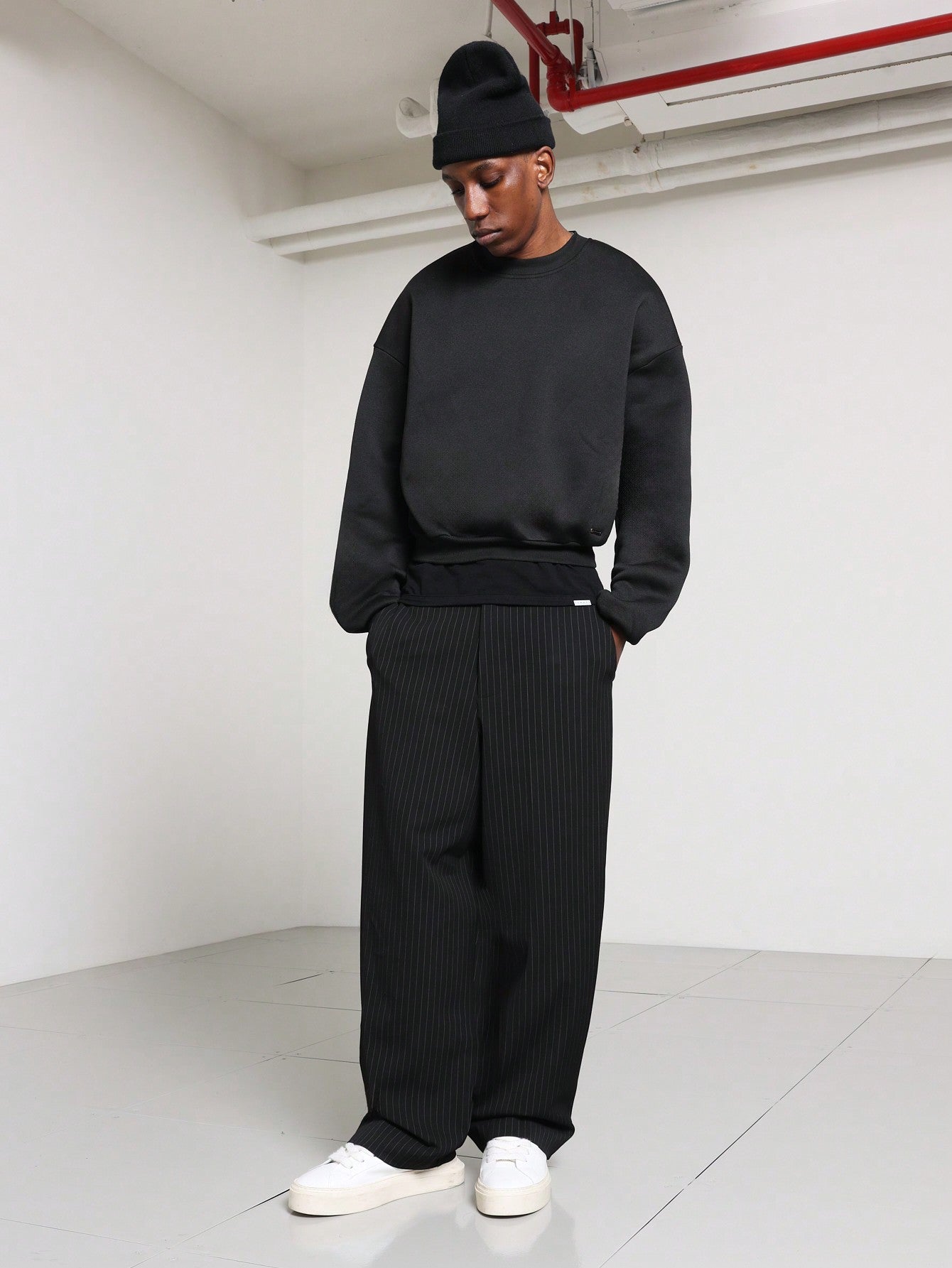 Tailoring Pinstripe Balloon Trousers