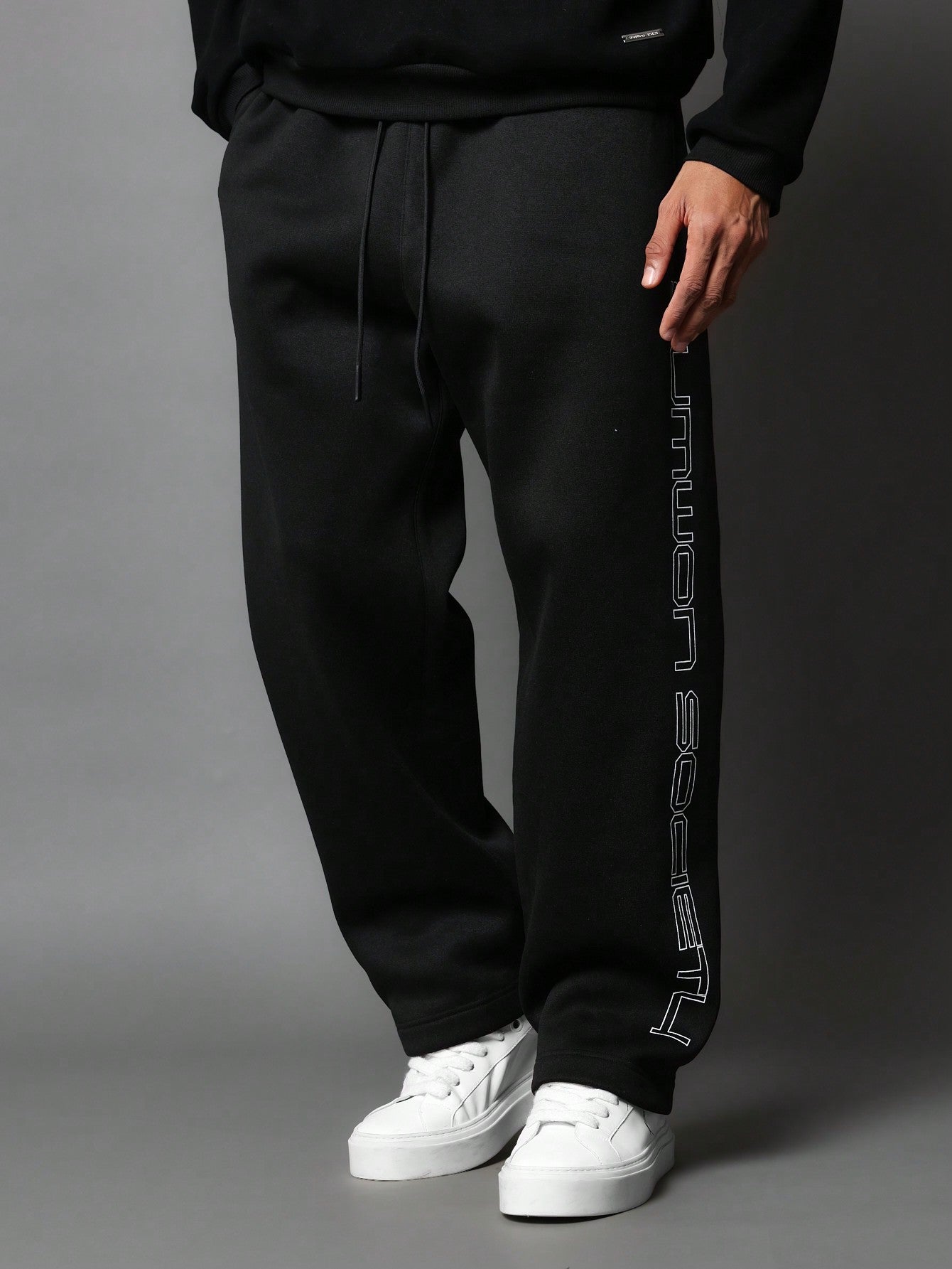 Straight Fit Sweatpants With Graphic Print