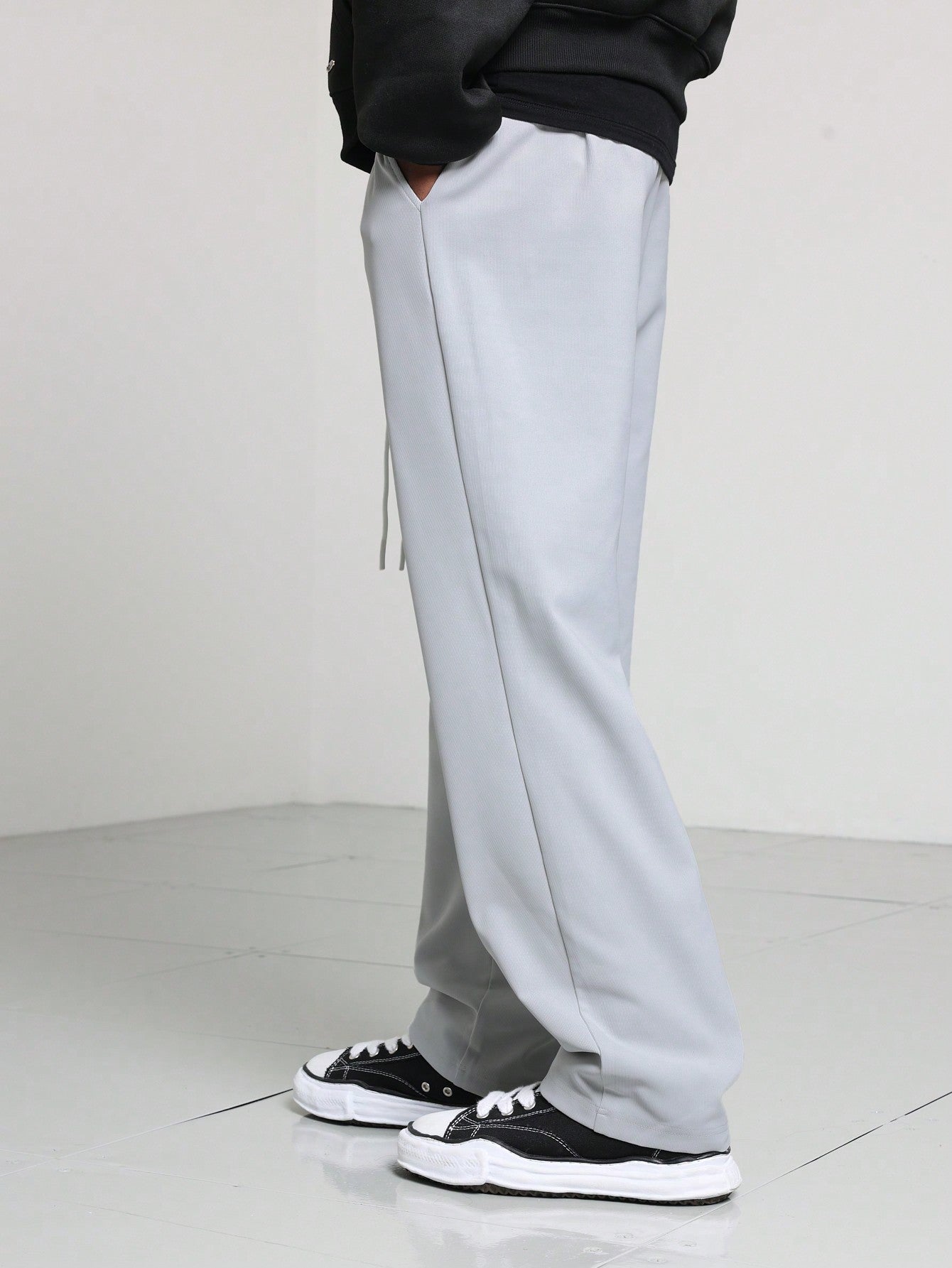 Straight Fit Sweatpants With Drawstring