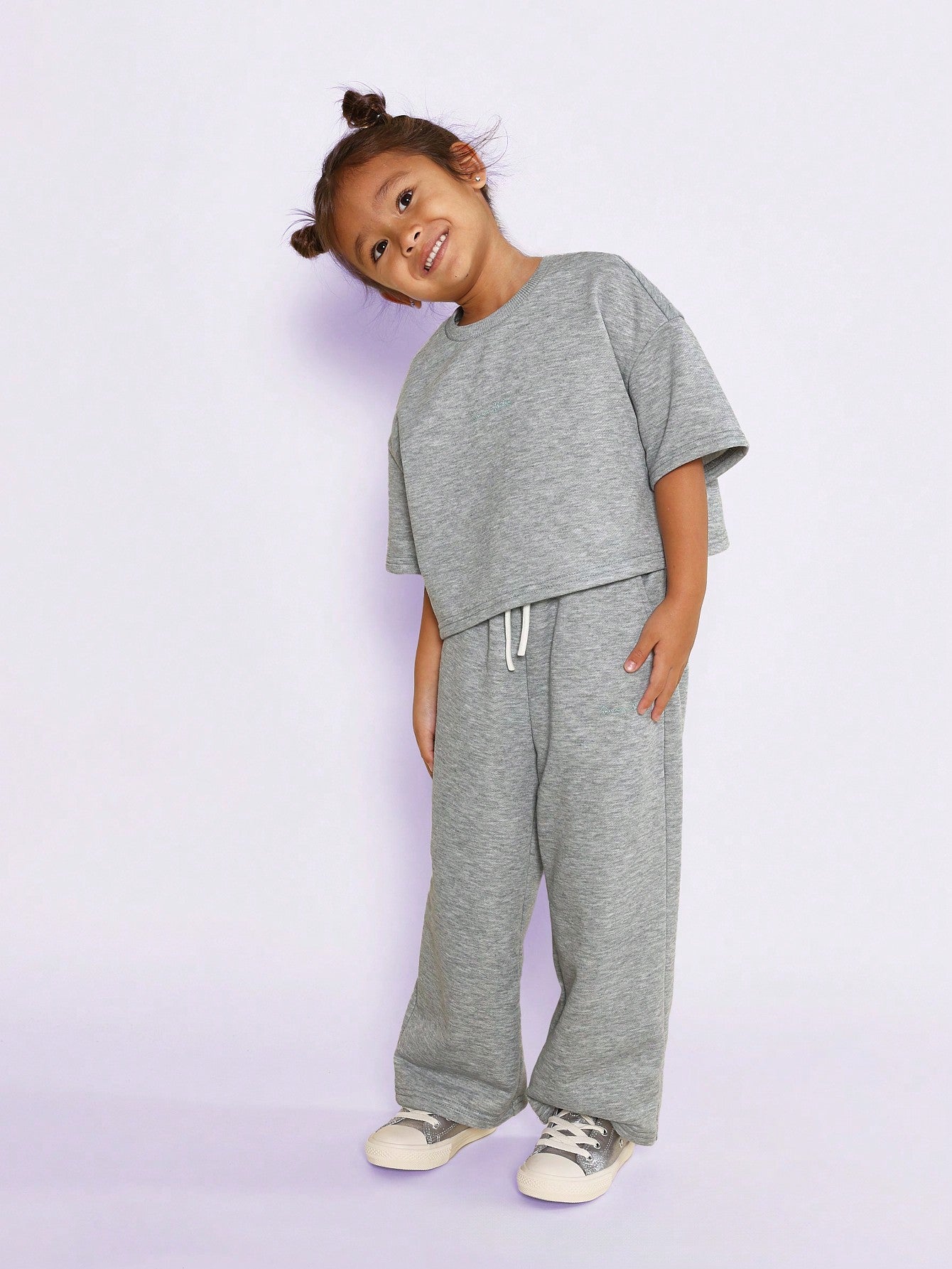 Young Girls Everyday Play Crop Shirt And Sweatpants 2 Piece Set