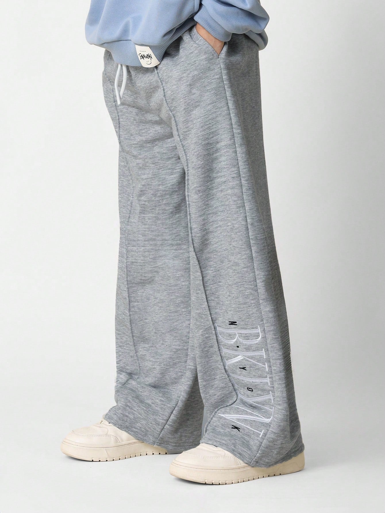 Tween Boys Relaxed Wide Leg Brooklyn Sweatpants With Pleats