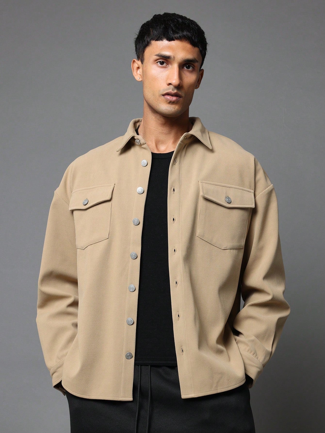 Oversized Corduroy Utility Shirt