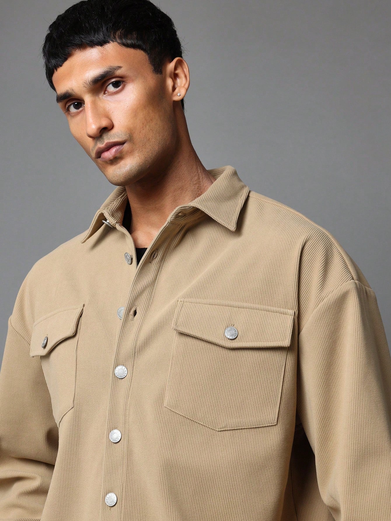 Oversized Corduroy Utility Shirt