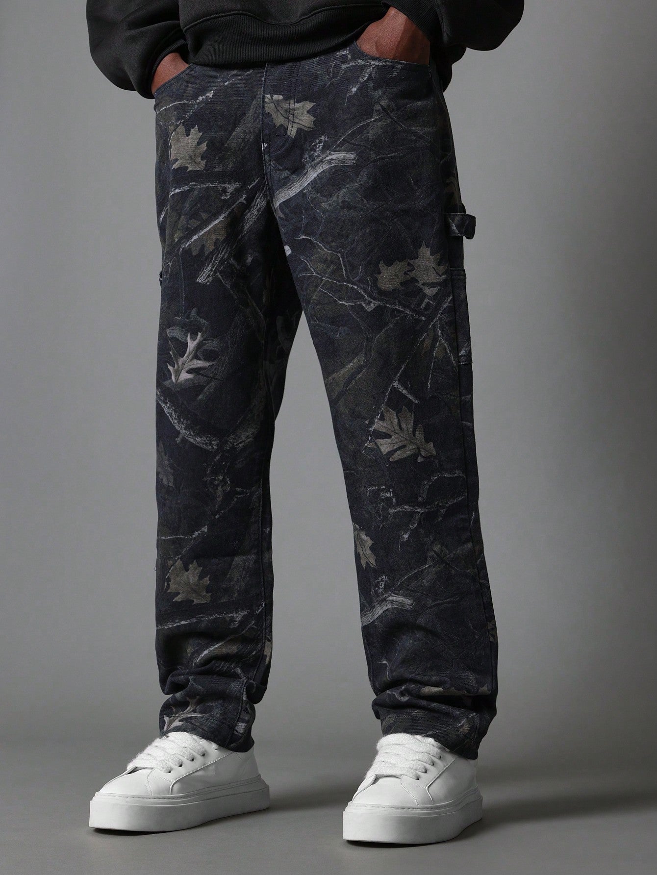 Straight Fit All Over Printed Carpenter Pant