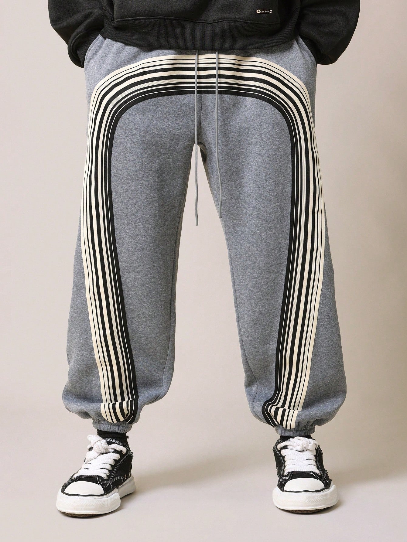 Drop Crotch Stripe Tape Jogger