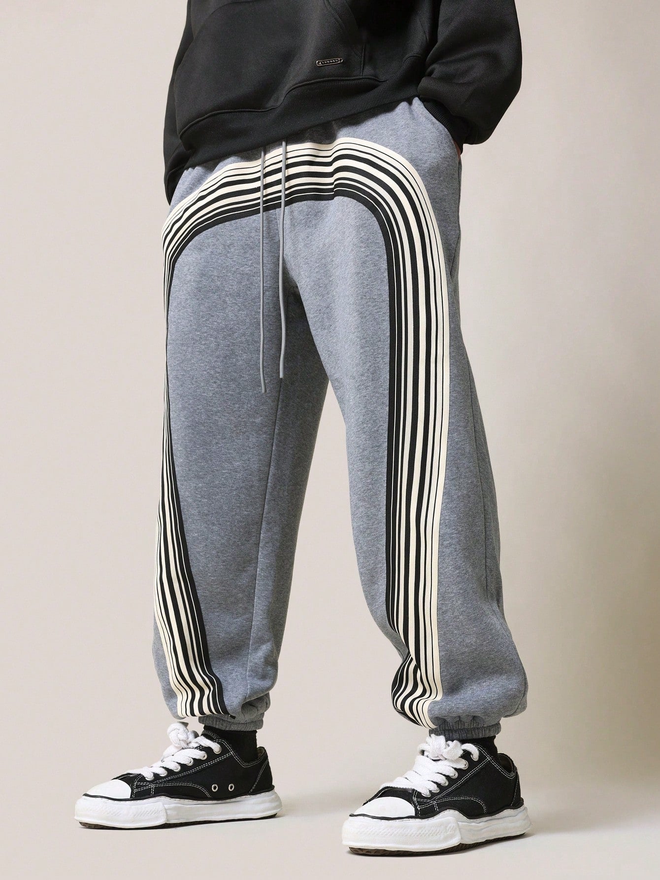 Drop Crotch Stripe Tape Jogger