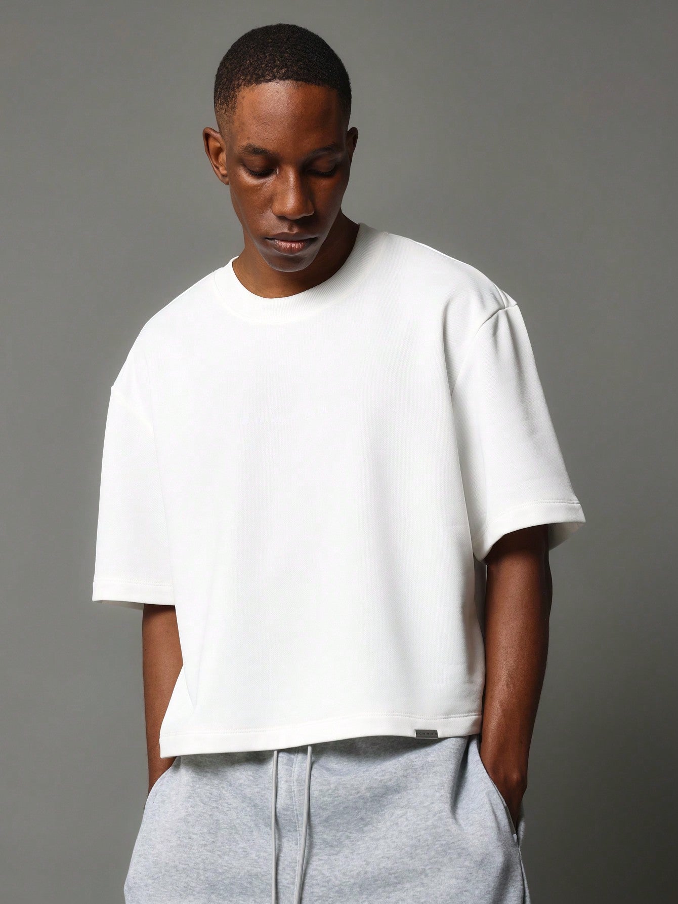 Crop Fit Premium Tee With Flock Number Back Print