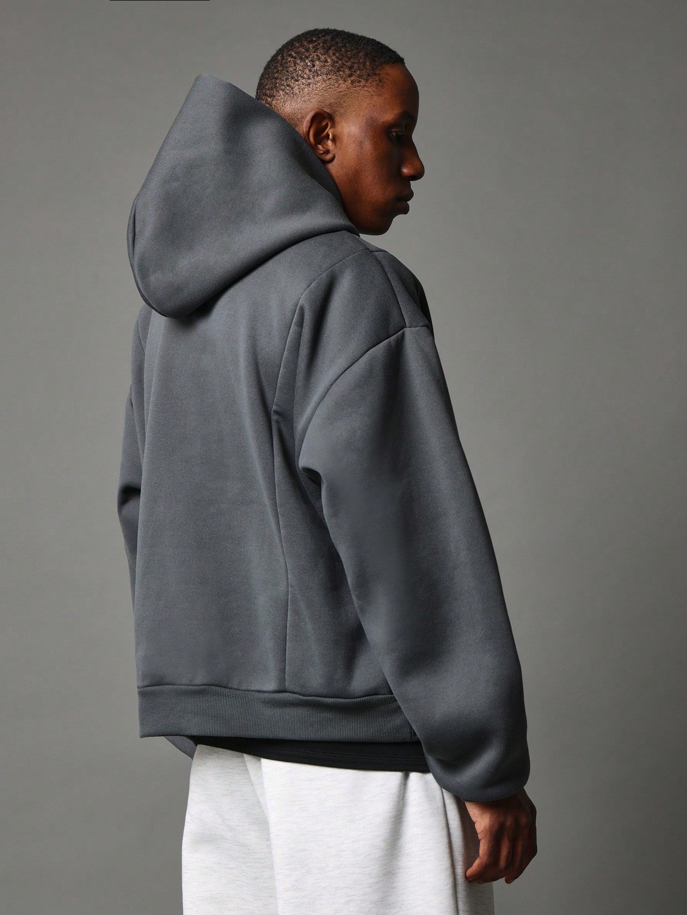 Overhead Regular Fit Hoodie With Kangaroo Pocket & Embroidery