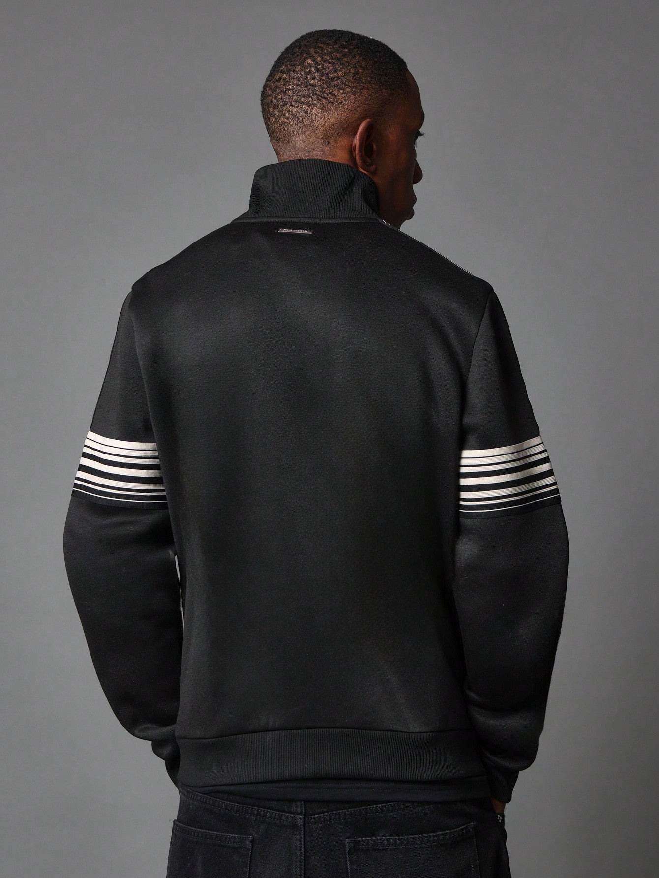 Regular Fit Zip-Up Tape Track Jacket