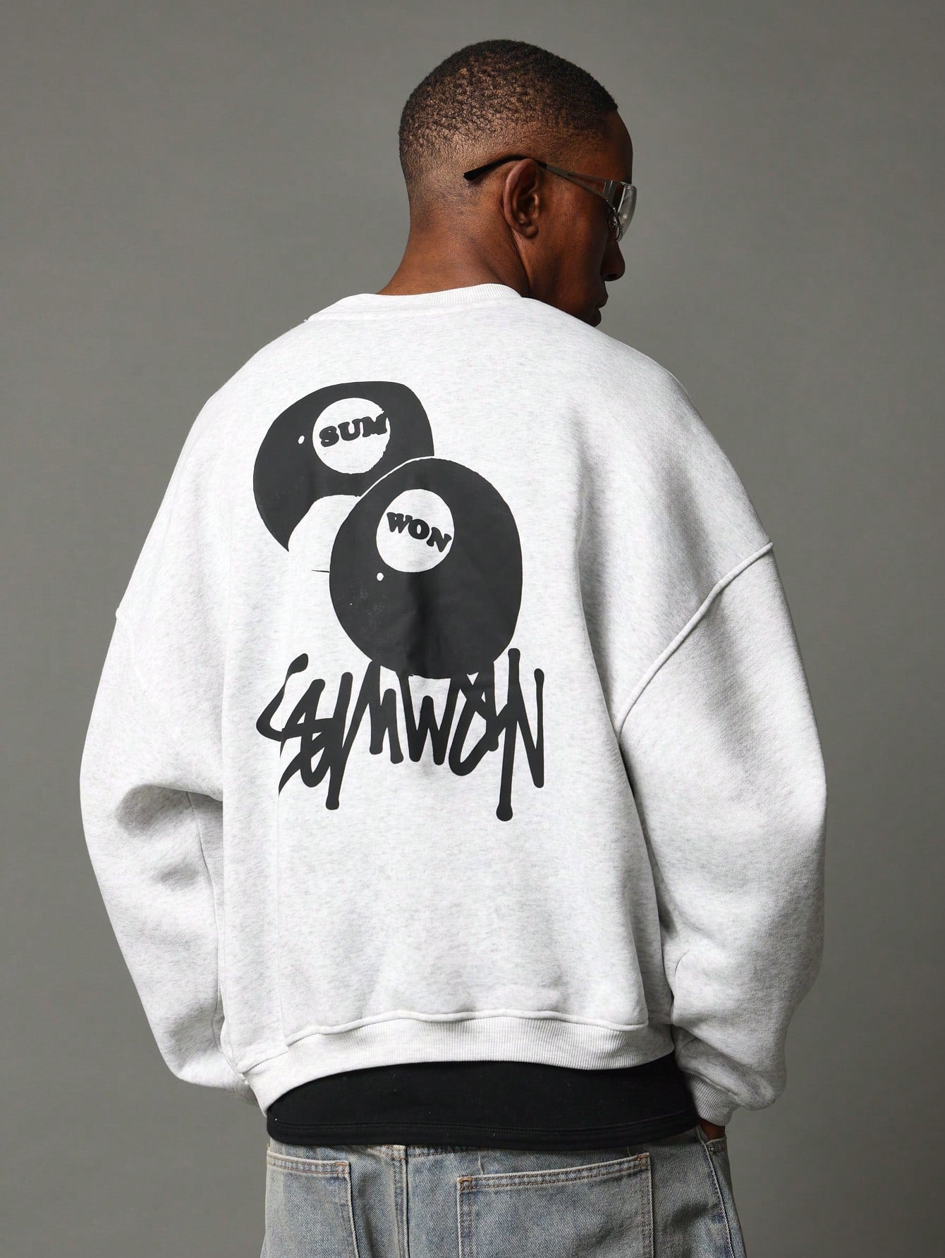 Regular Fit Graphic Printed Sweatshirt