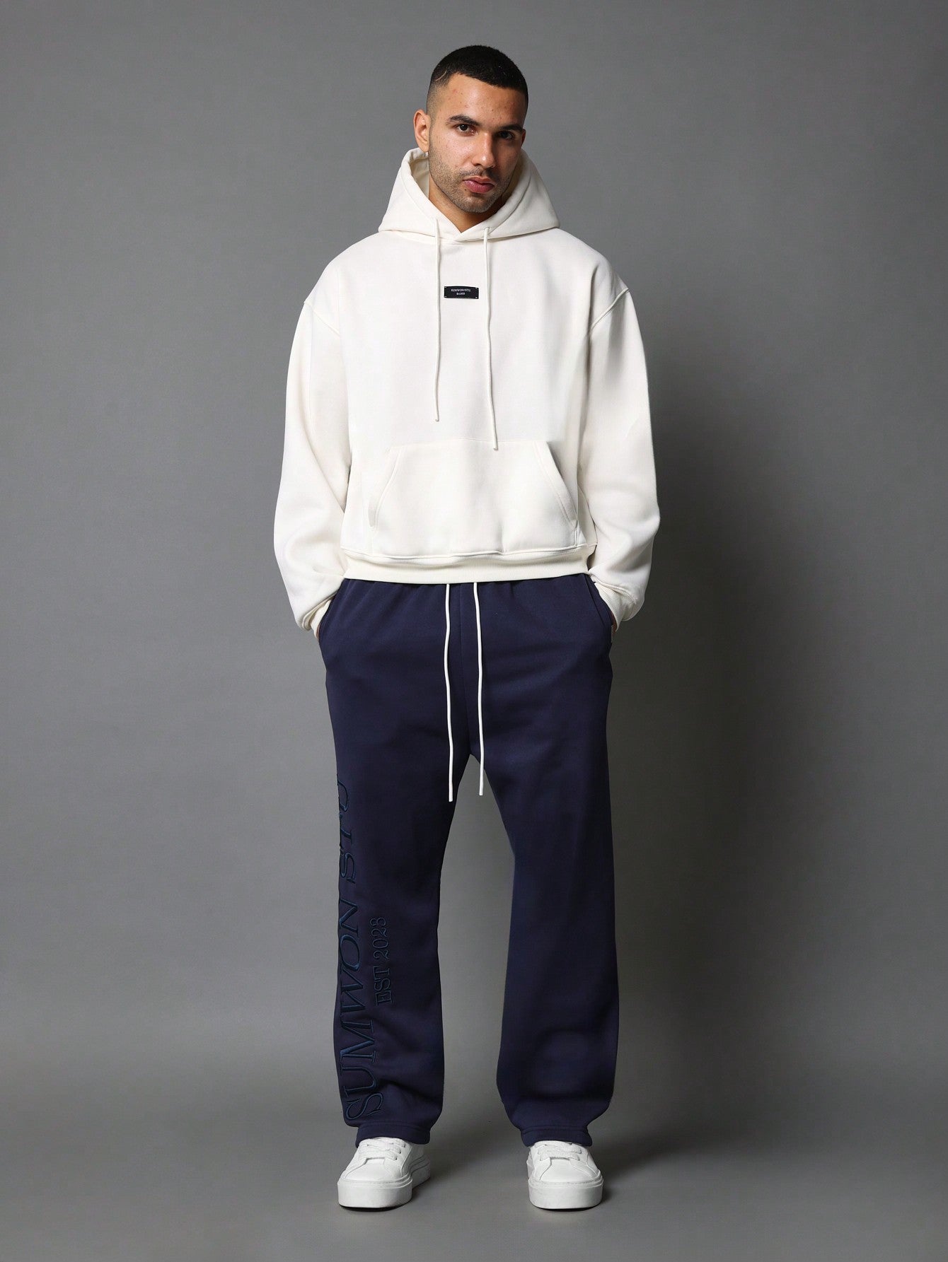 Loose Fit Baggy Jogger With Front Embroidery