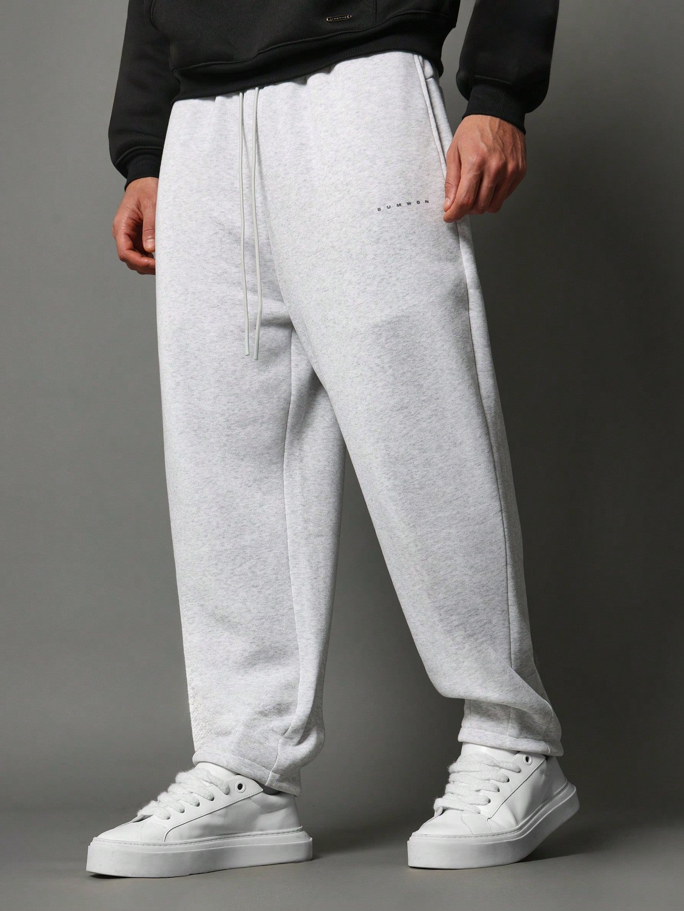 Loose Fit Baggy Jogger With Hem Pleats