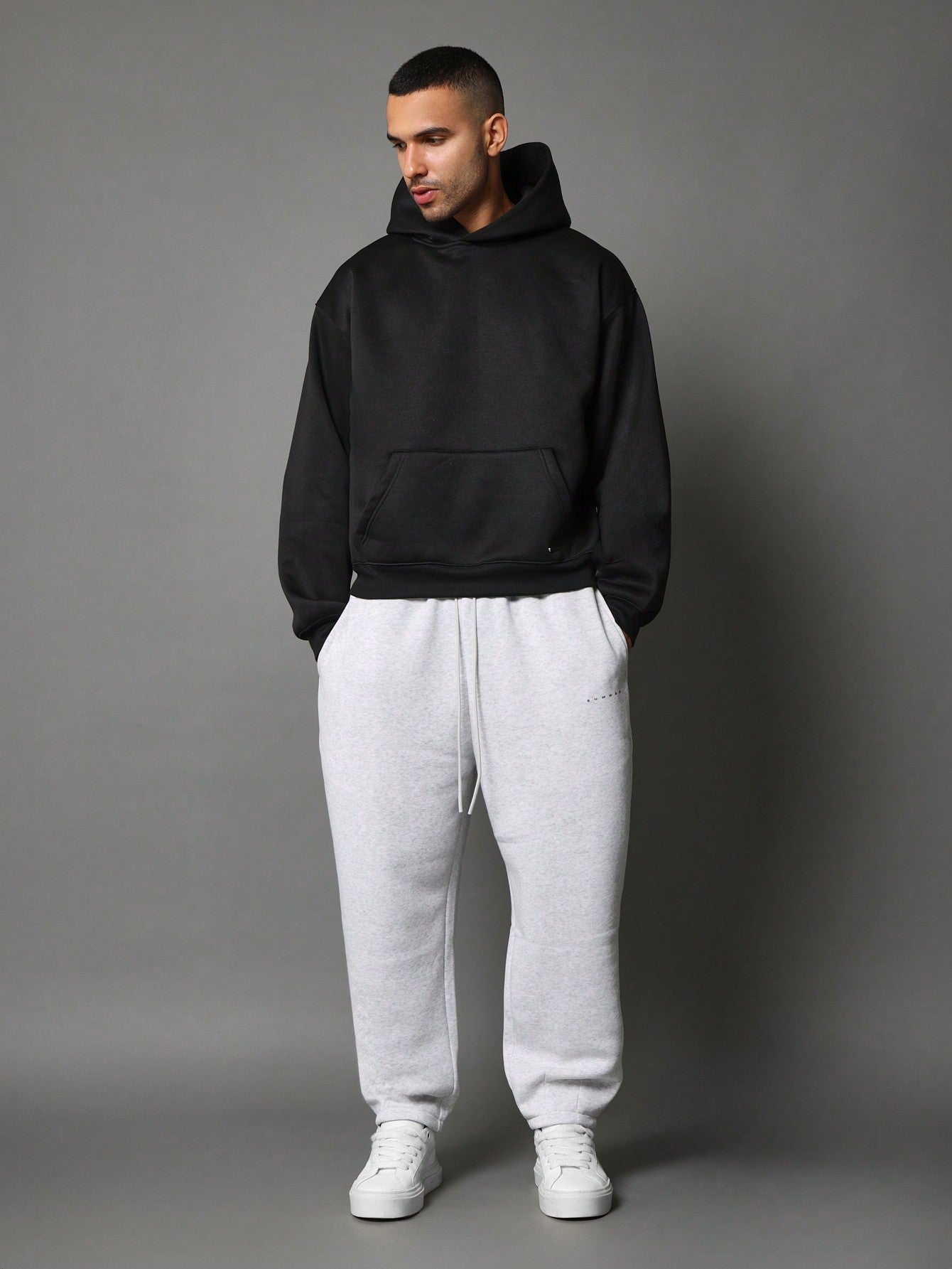 Loose Fit Baggy Jogger With Hem Pleats