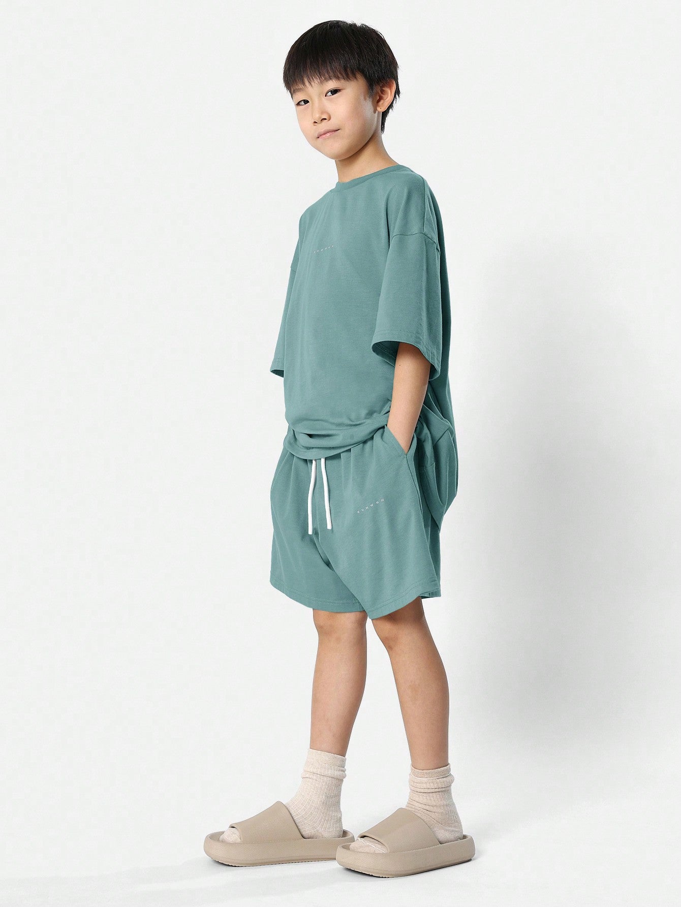 Tween Boys Oversized Fit Tee And Short 2 Piece Set