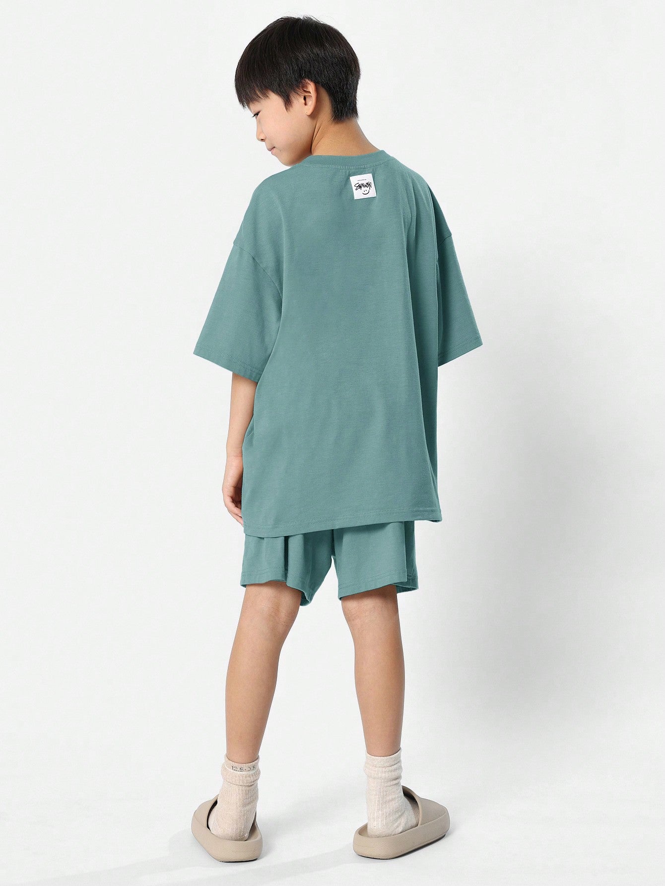 Tween Boys Oversized Fit Tee And Short 2 Piece Set