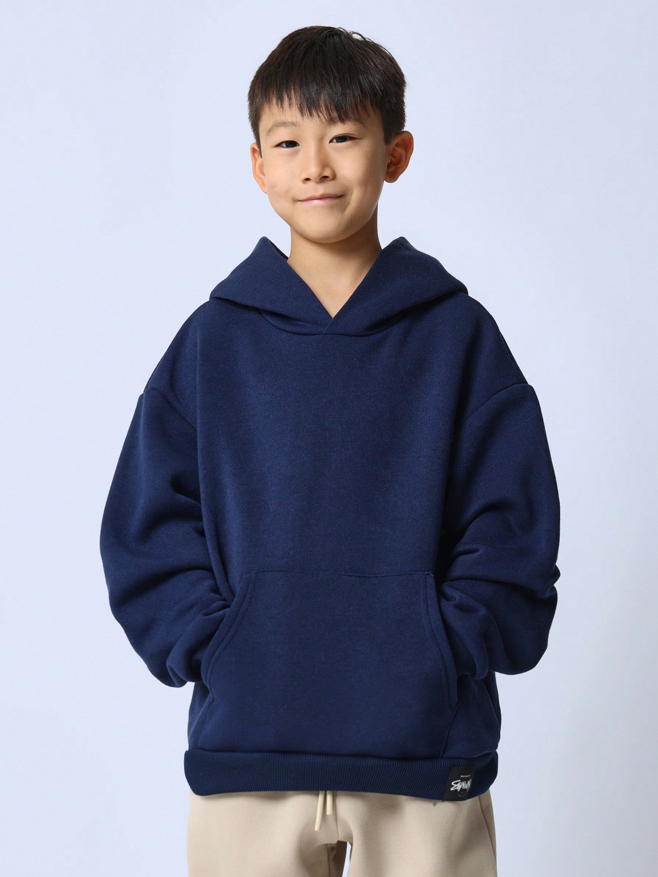 Tween Boys Comfy Regular Fit Overhead Essential Hoodie