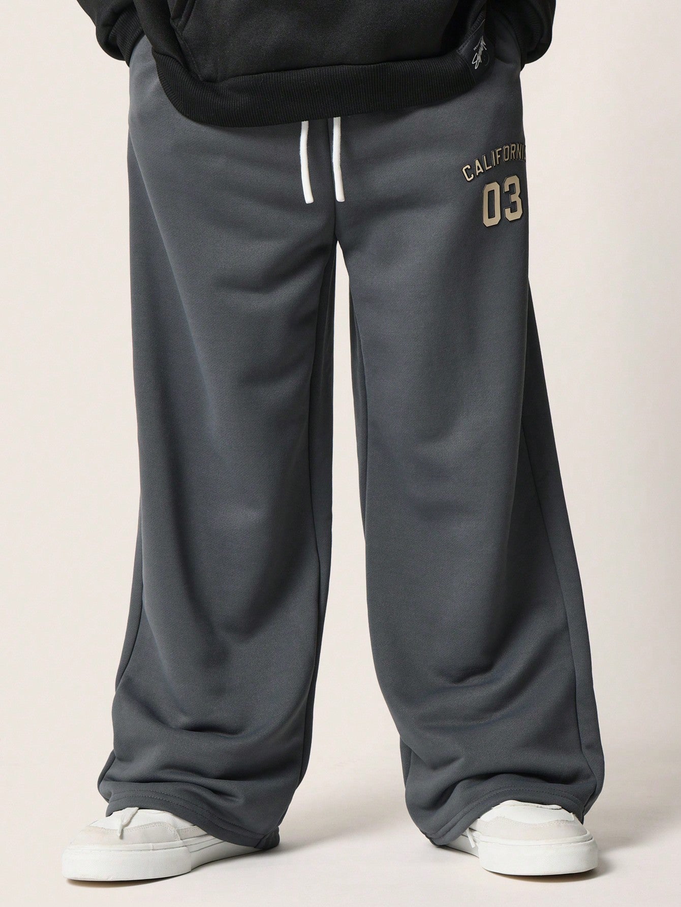 Tween Boys Straight Fit Graphic Printed Sweatpants With Drawcords