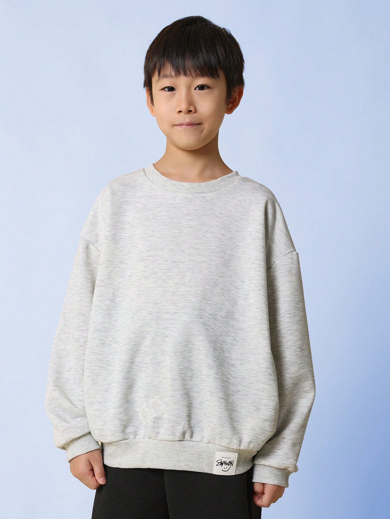 Tween Boys Relaxed Oversized Crew Neck Sweatshirt