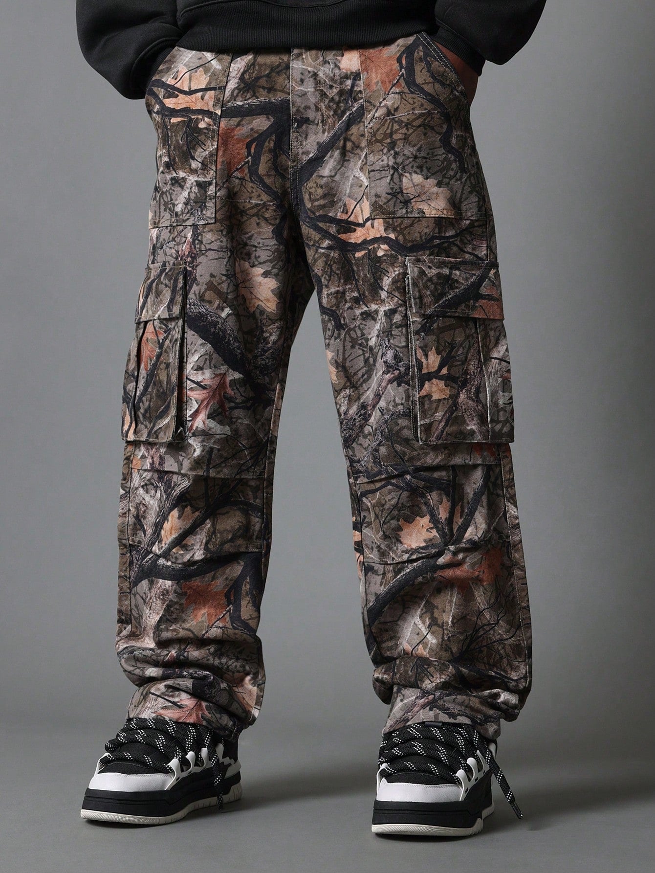 Loose Fit All Over Printed Cargo Pant