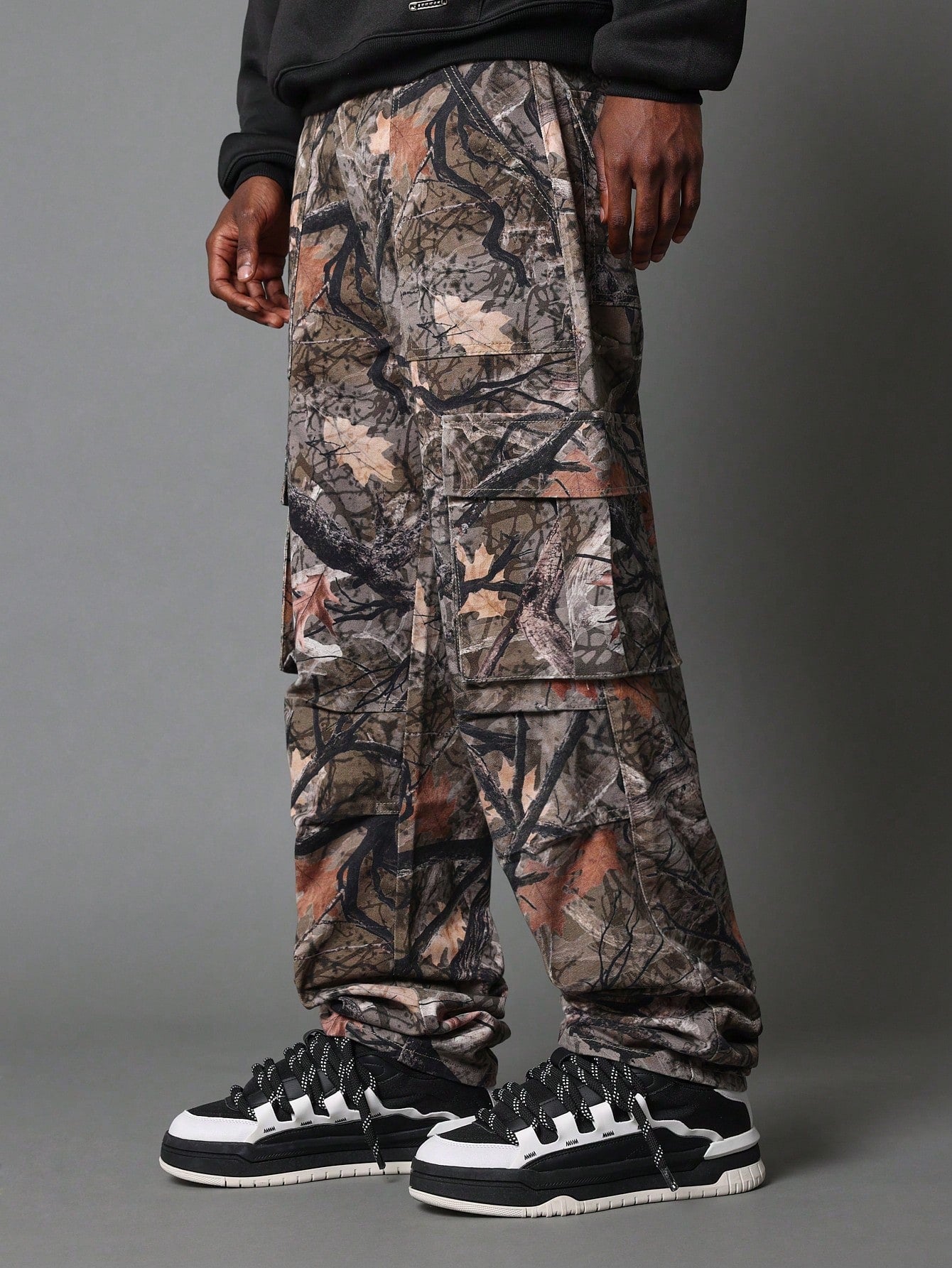 Loose Fit All Over Printed Cargo Pant