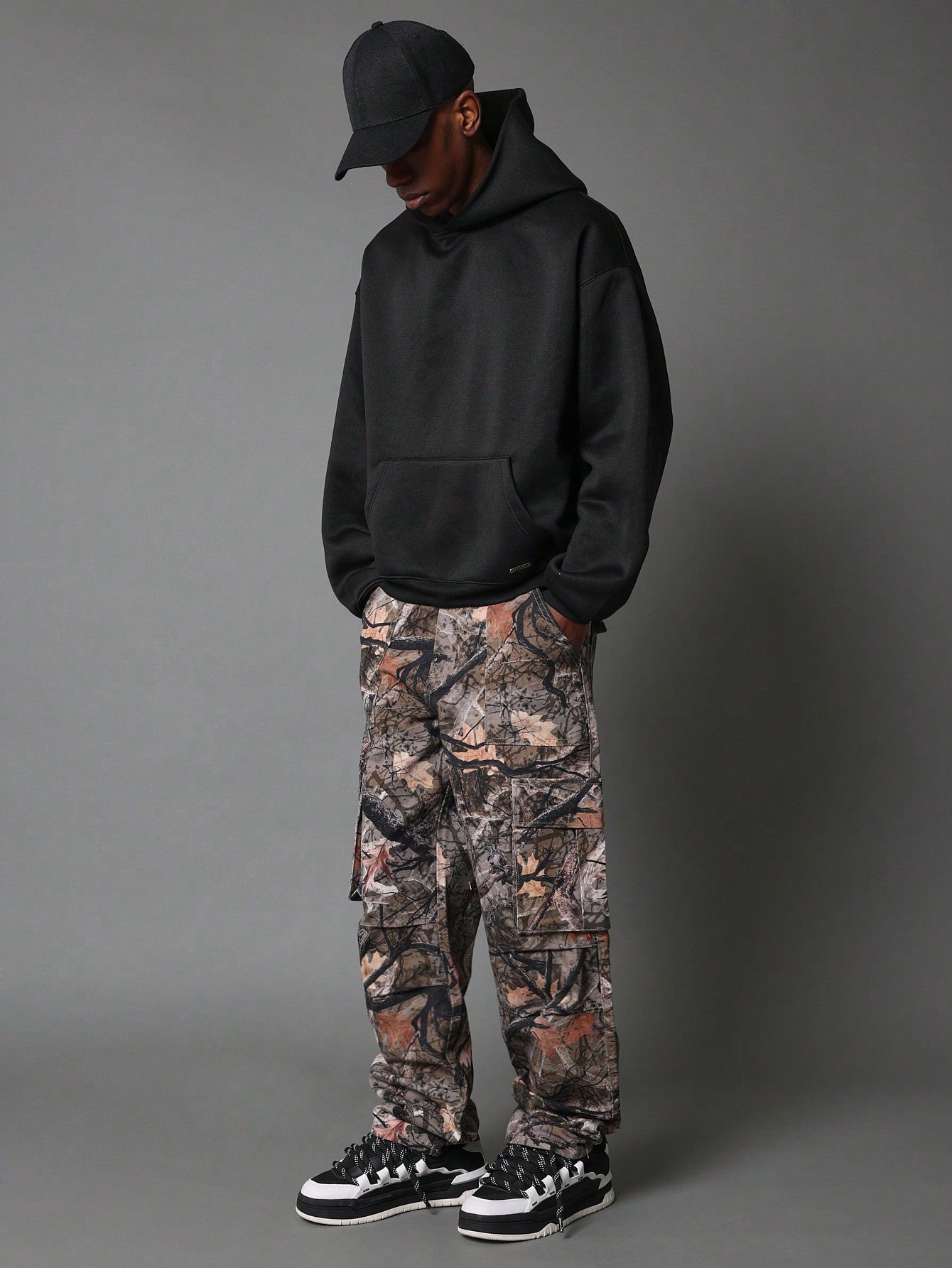 Loose Fit All Over Printed Cargo Pant