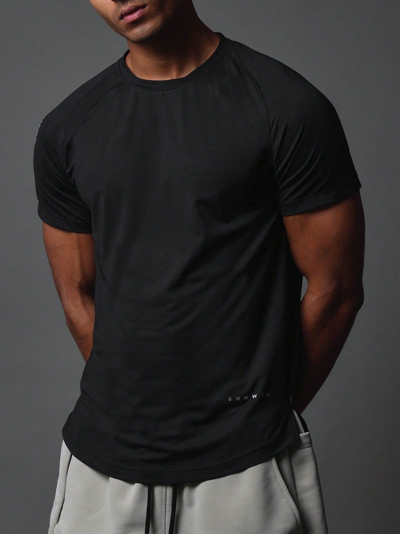 Activewear Superior Muscle Fit Premium Breathable T-Shirt With Reflective Print & Reinforce Seam