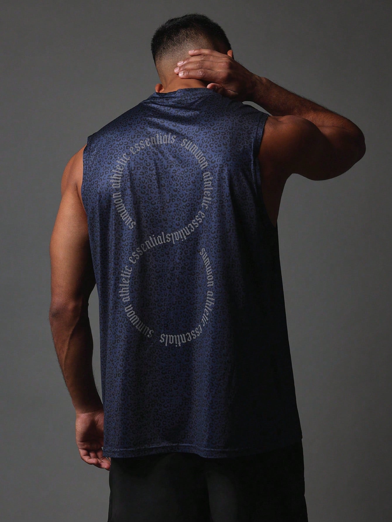 Activewear Premium Breathable Tank Top With Reflective Print & Rubberized Binding