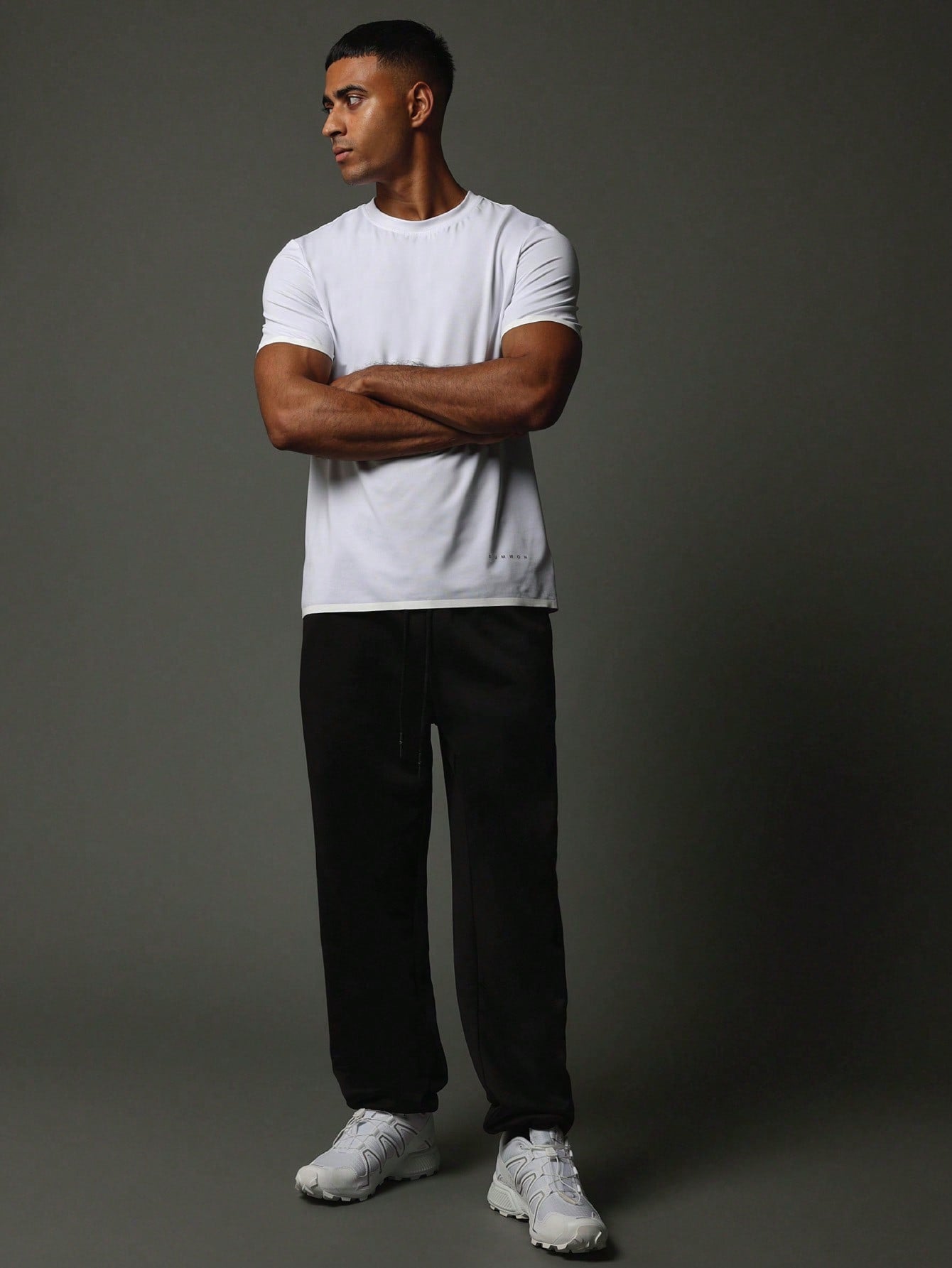 Activewear Comfort Premium Jogger With Reflective Print, Concealed Zip Pockets & Braided Drawcord With Rubber Tip