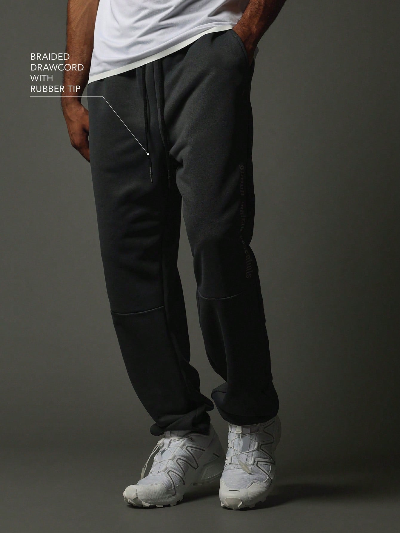 Activewear Comfort Premium Jogger With Reflective Print & Concealed Zip Pockets