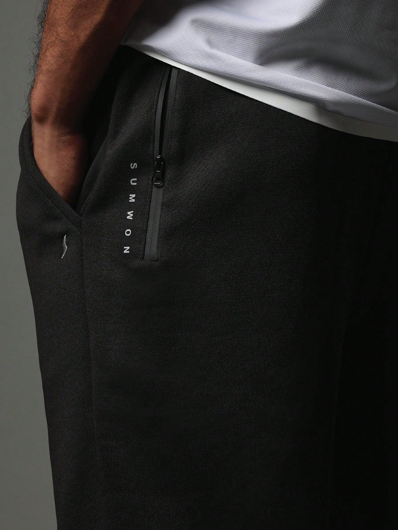 Activewear Comfort Premium Jogger With Reflective Print, Concealed Zip Pockets & Braided Drawcord With Rubber Tip