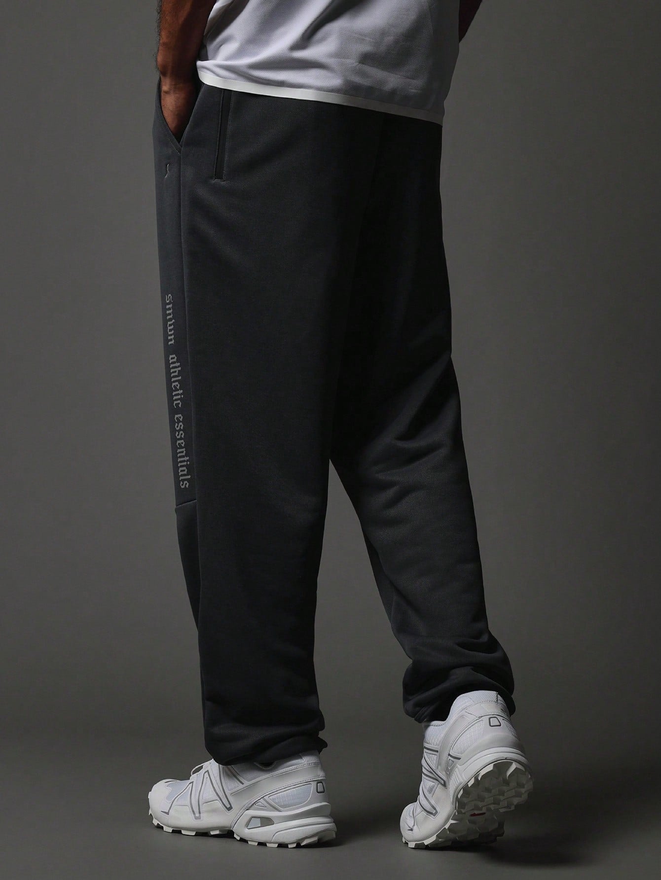 Activewear Comfort Premium Jogger With Reflective Print & Concealed Zip Pockets