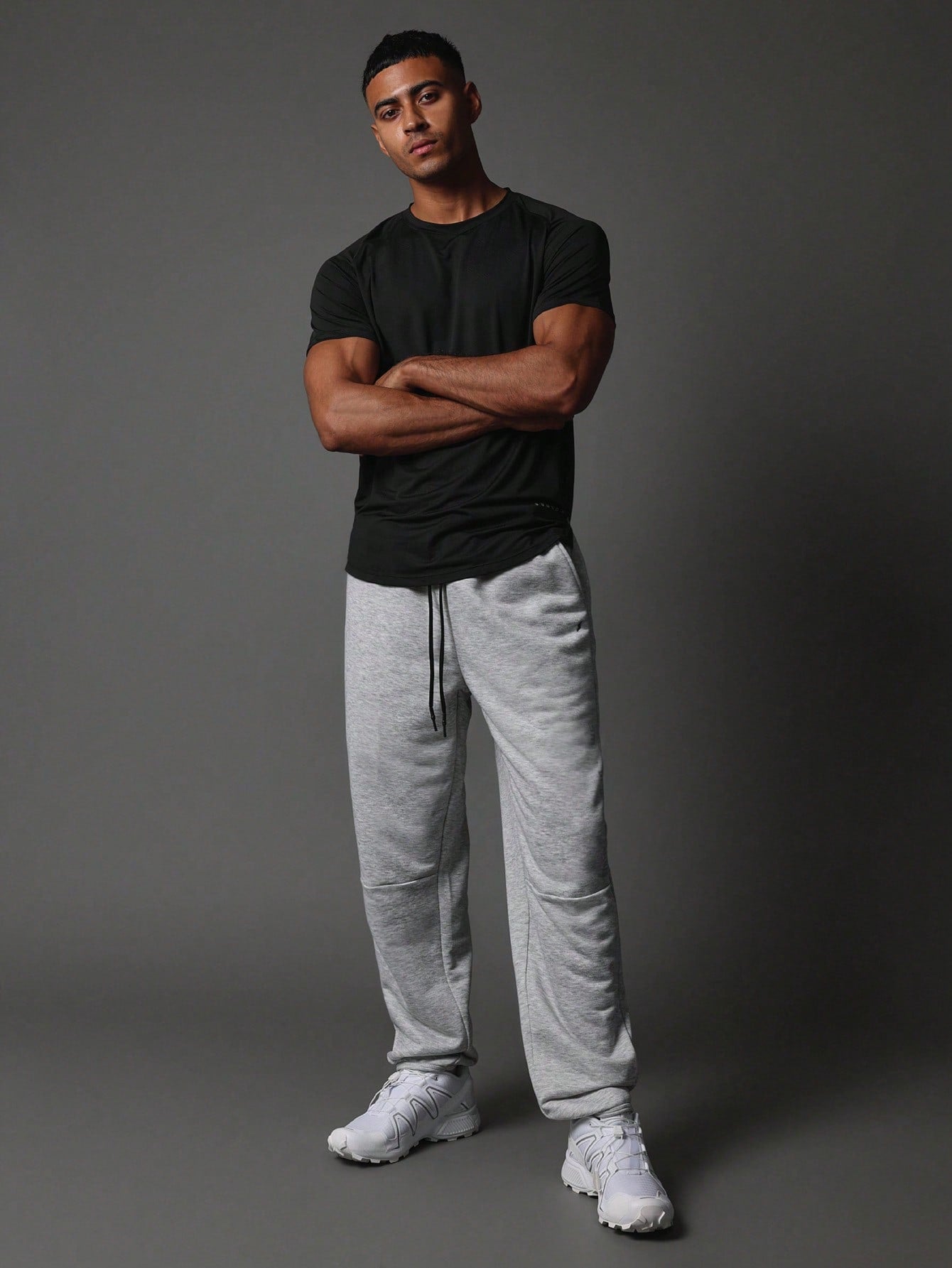 Activewear Comfort Premium Jogger With Reflective Print & Concealed Zip Pockets