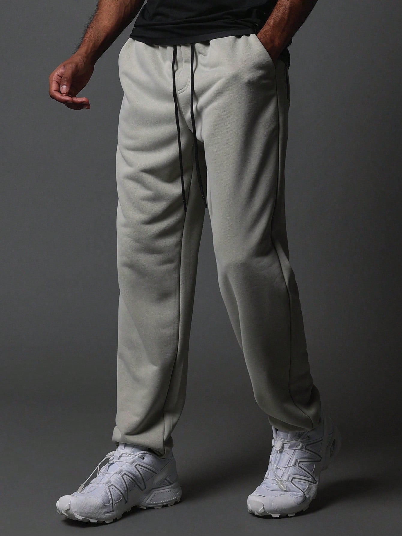 Activewear Comfort Premium Jogger With Reflective Print & Concealed Zip Pockets