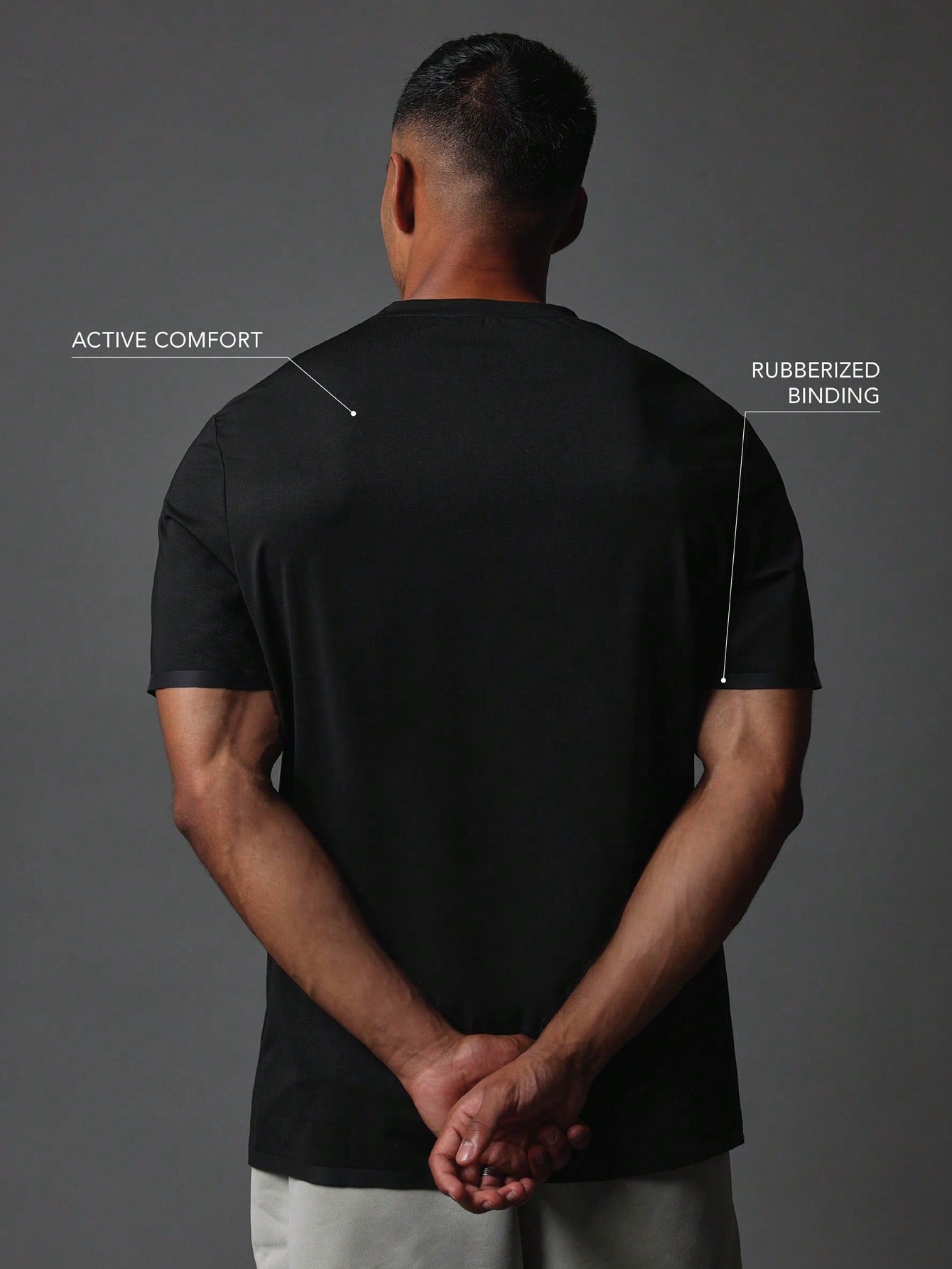 Activewear Comfort Premium Breathable T-Shirt With Reflective Print & Rubberized Binding