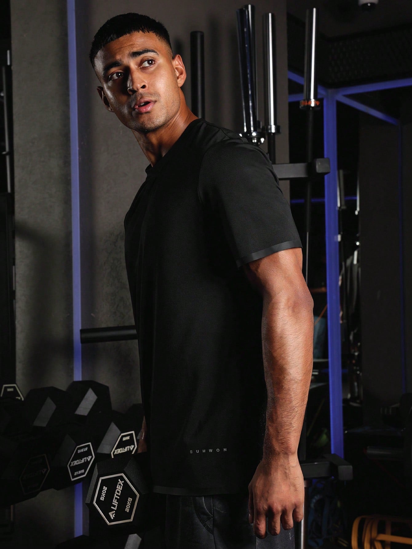 Activewear Comfort Premium Breathable T-Shirt With Reflective Print & Rubberized Binding