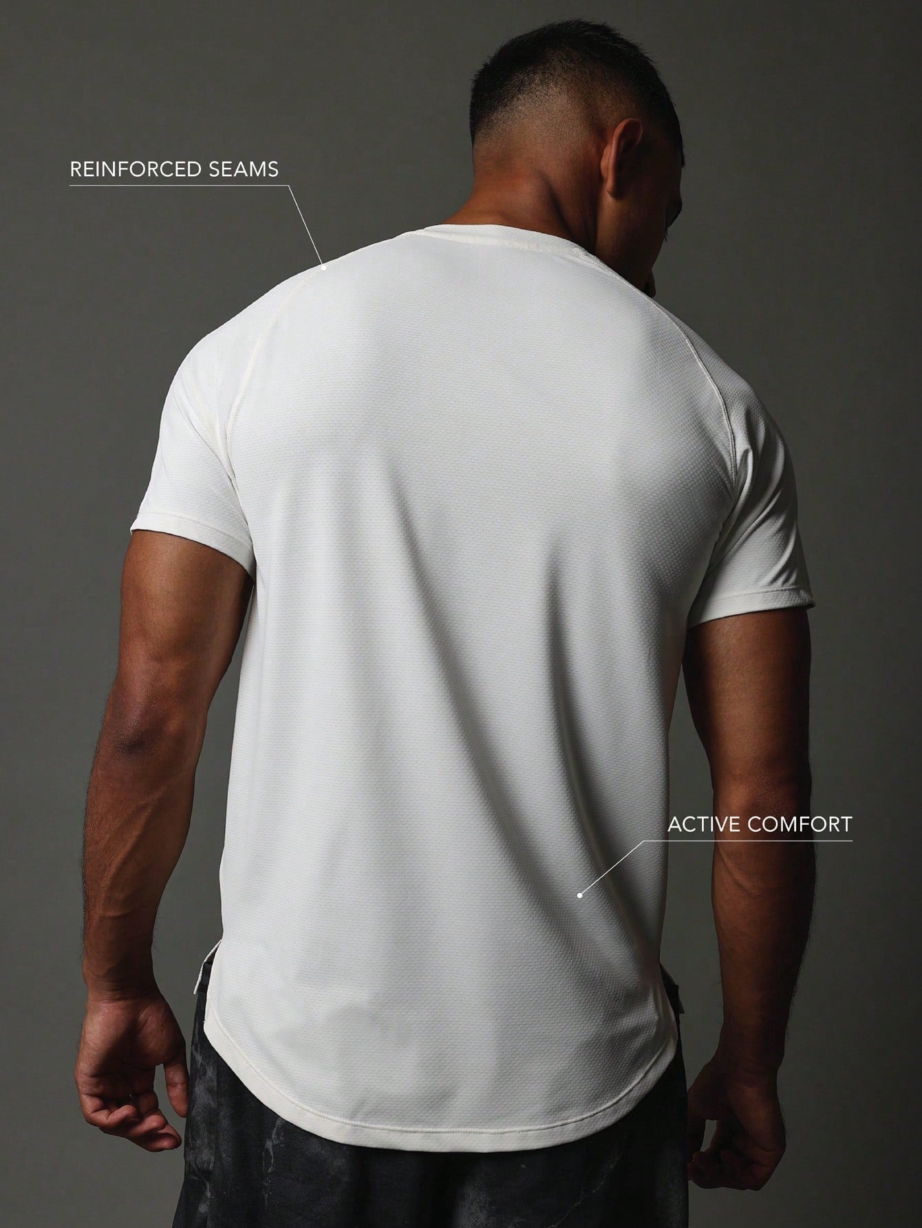 Activewear Superior Fit Premium Breathable T-Shirt With Reflective Print & Reinforce Seam