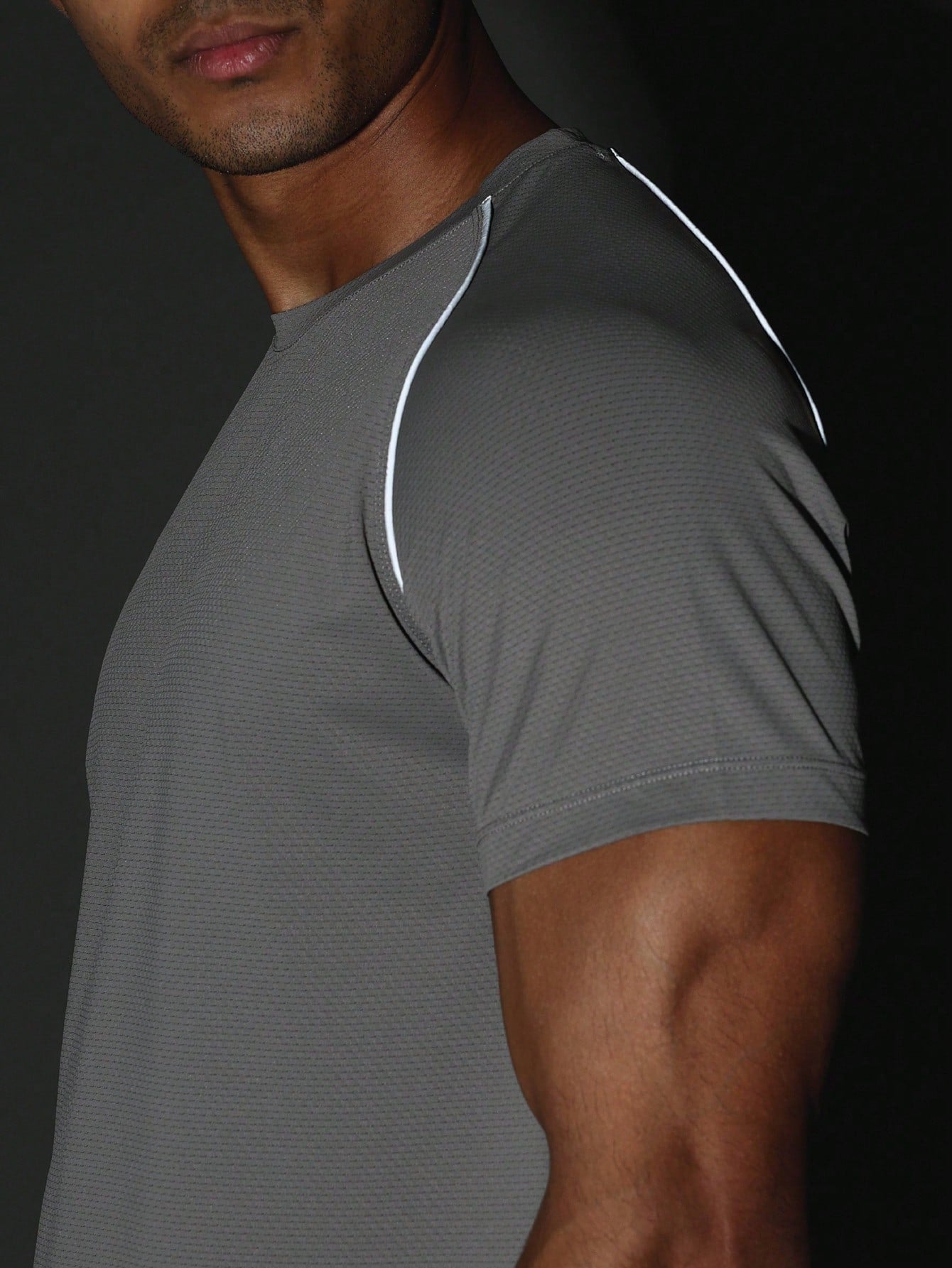 Activewear Comfort Superior Fit Premium Breathable T-Shirt With Reflective Print & Reinforce Seam